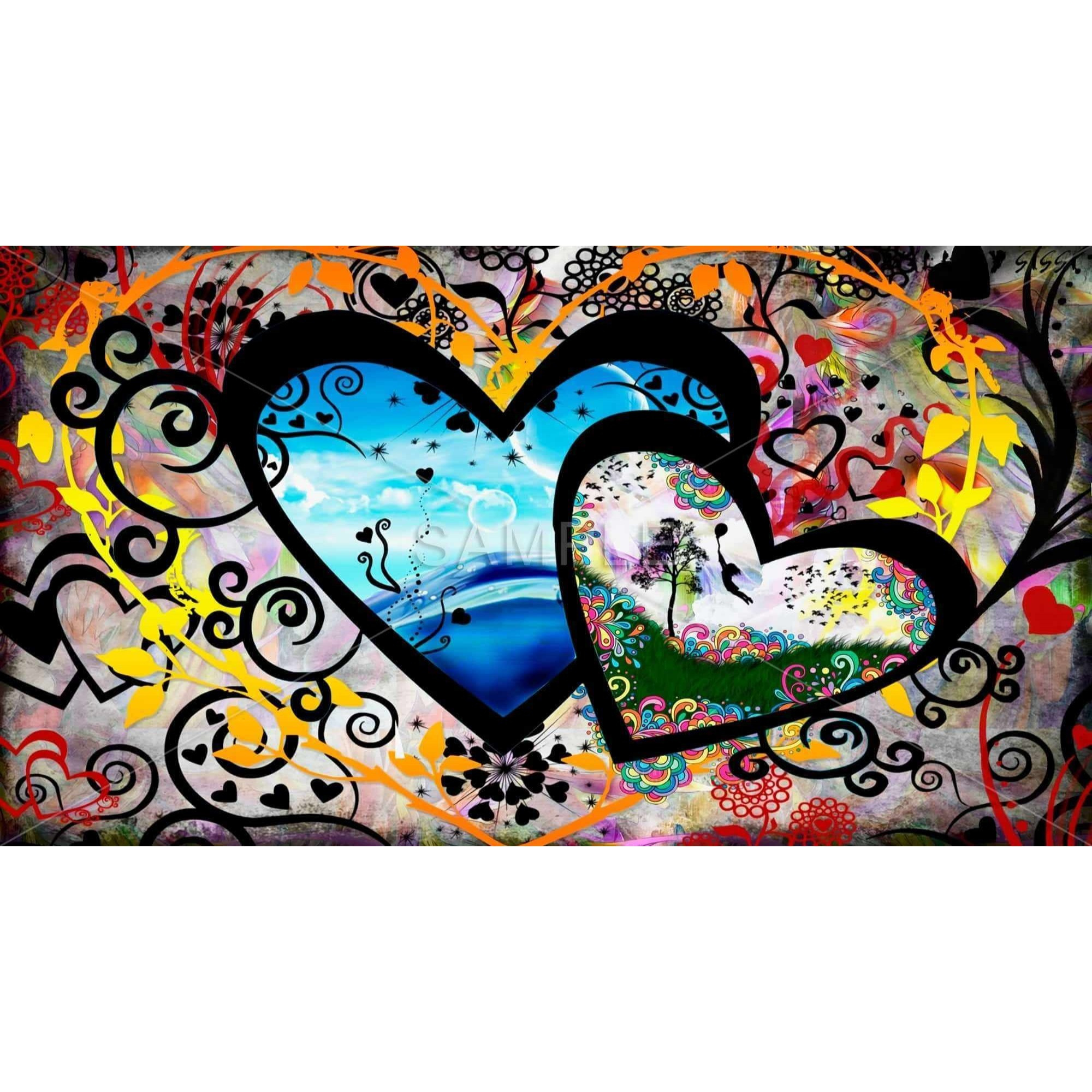 Lovers Canvas Set - Framed Print on canvas by Begin Edition