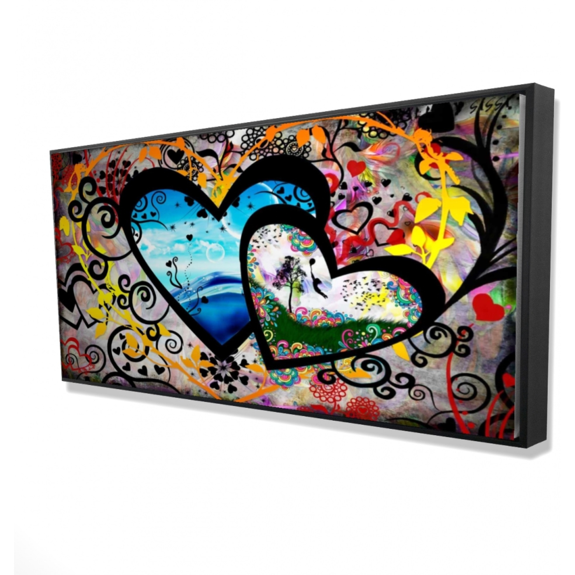 Lovers Canvas Set - Framed Print on canvas by Begin Edition