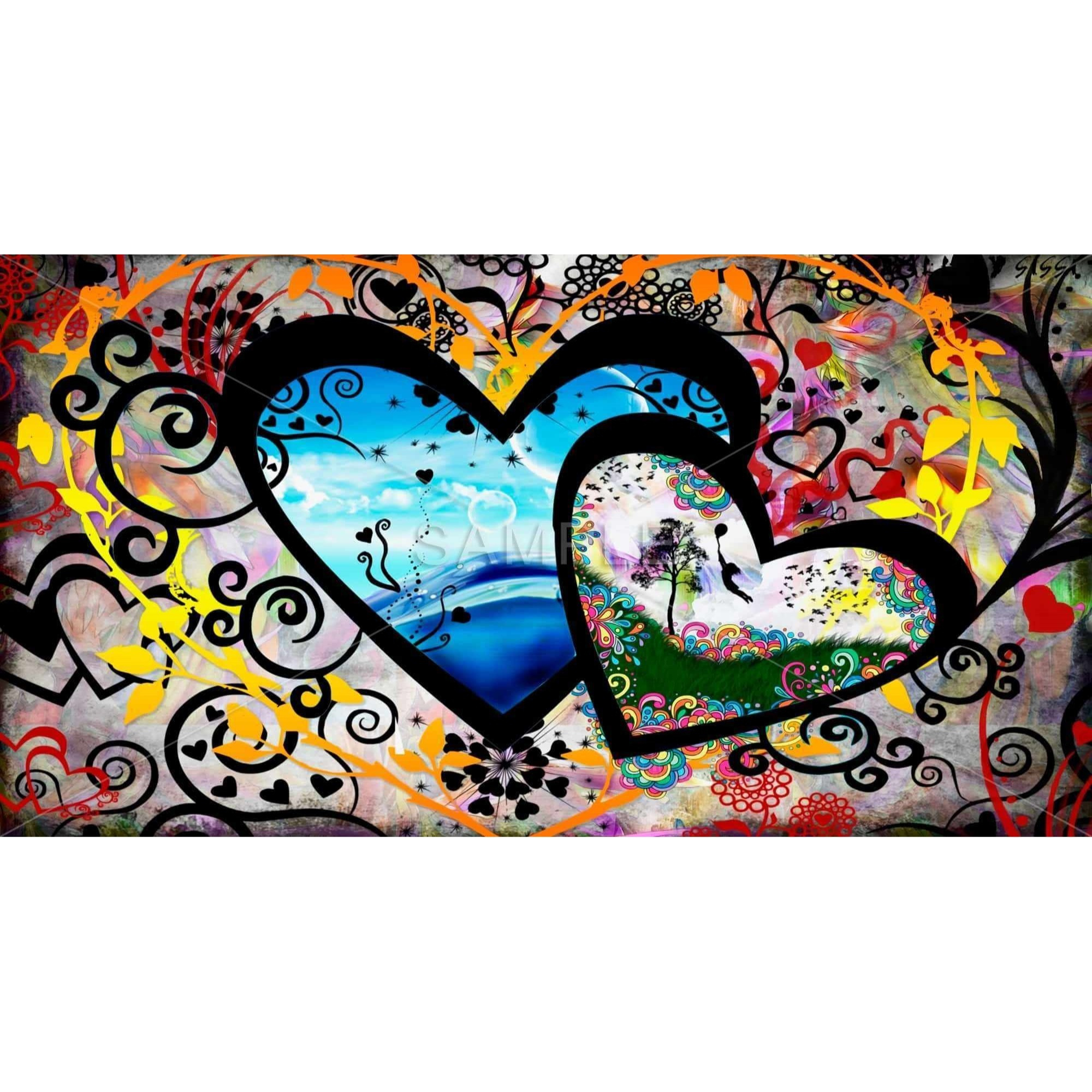 Lovers Canvas Set - Framed Print on canvas by Begin Edition