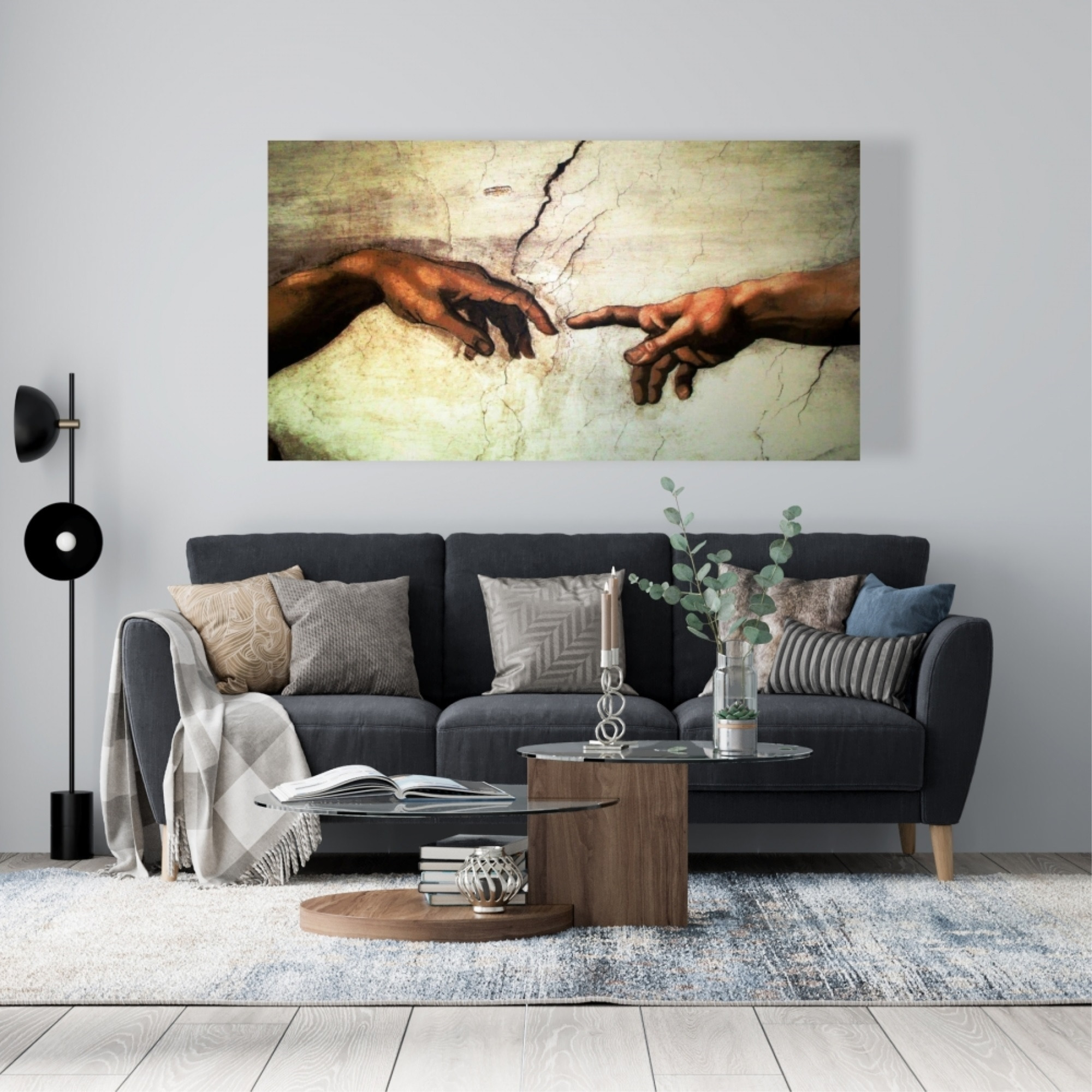 Michelangelo's Creation of Adam - Print on canvas by Begin Edition