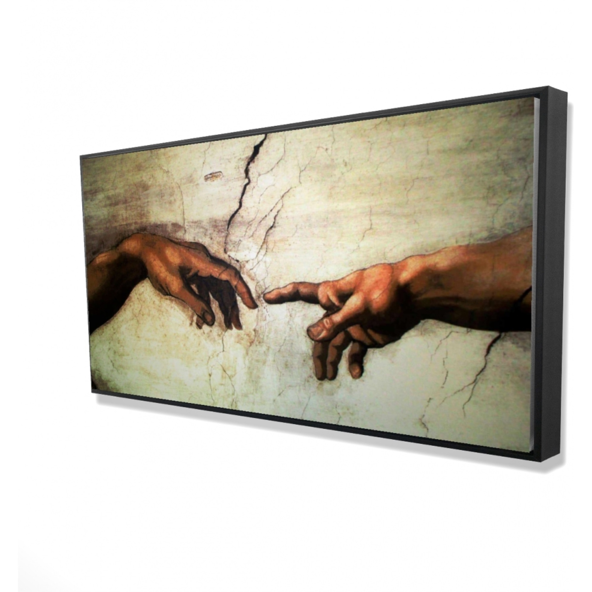Michelangelo's Creation of Adam - Framed Print on canvas by Begin Edition