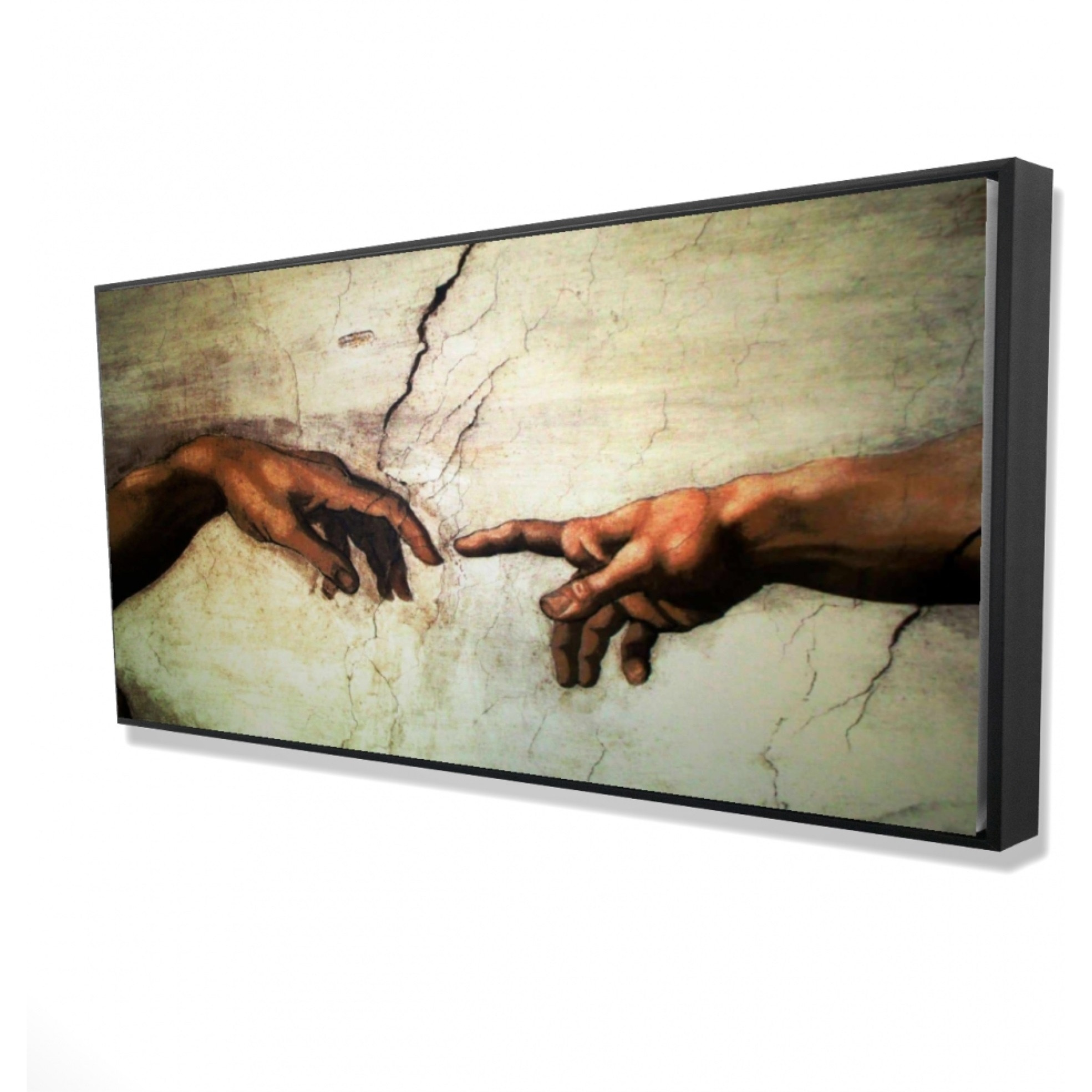 Michelangelo's Creation of Adam - Framed Print on canvas by Begin Edition