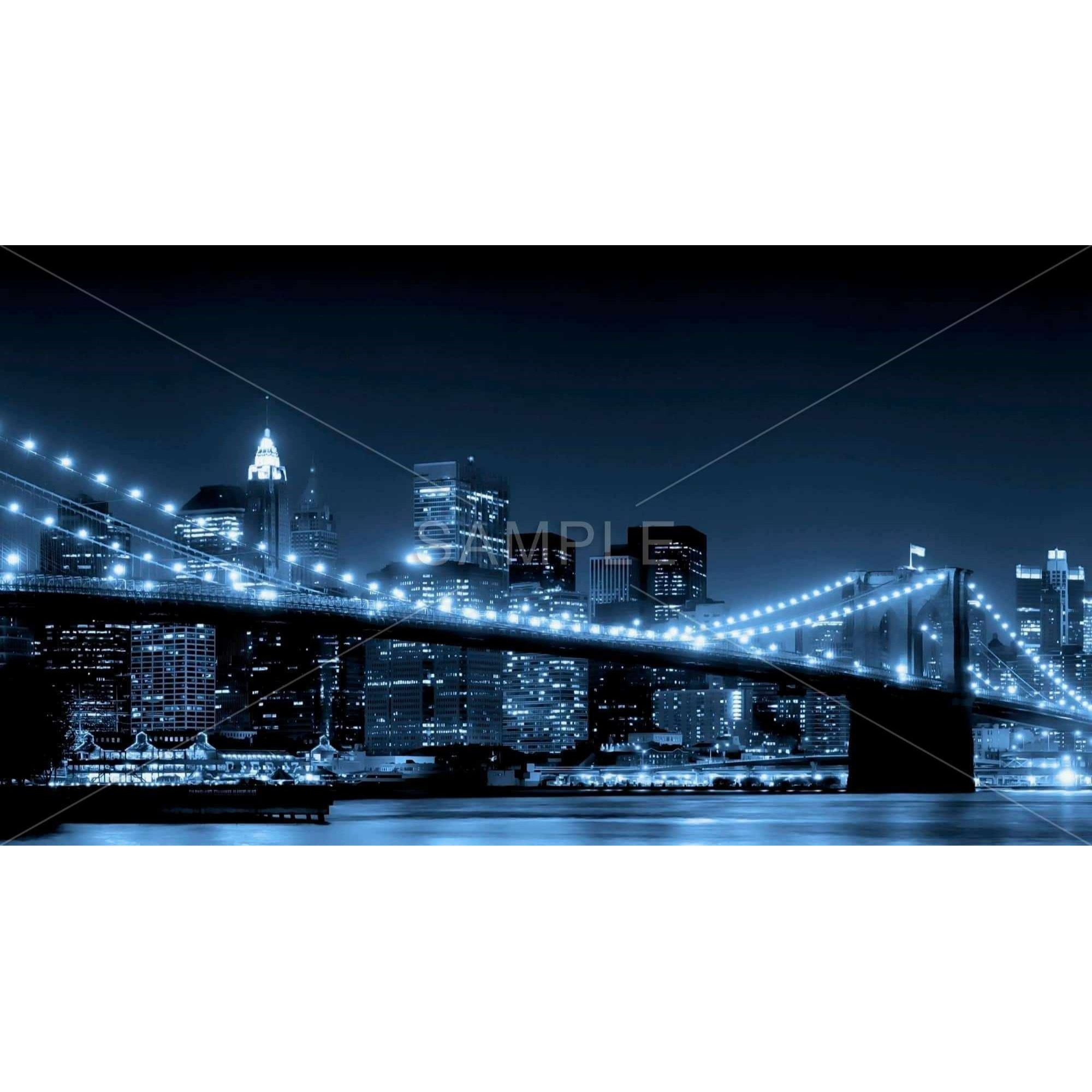 New York City Night View - Framed Print on canvas by Begin Edition