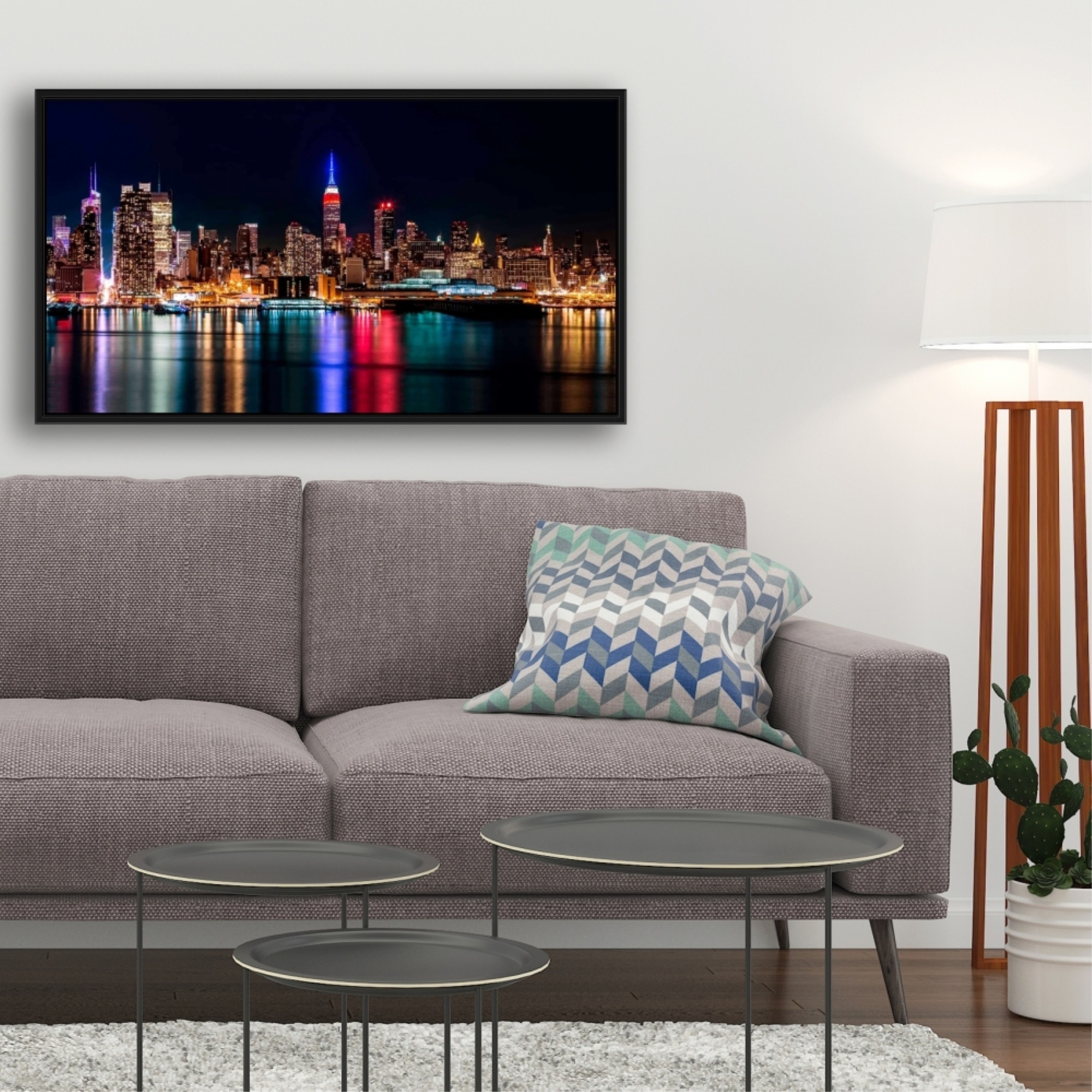 New York City Skyline - Framed Print on canvas by Begin Edition