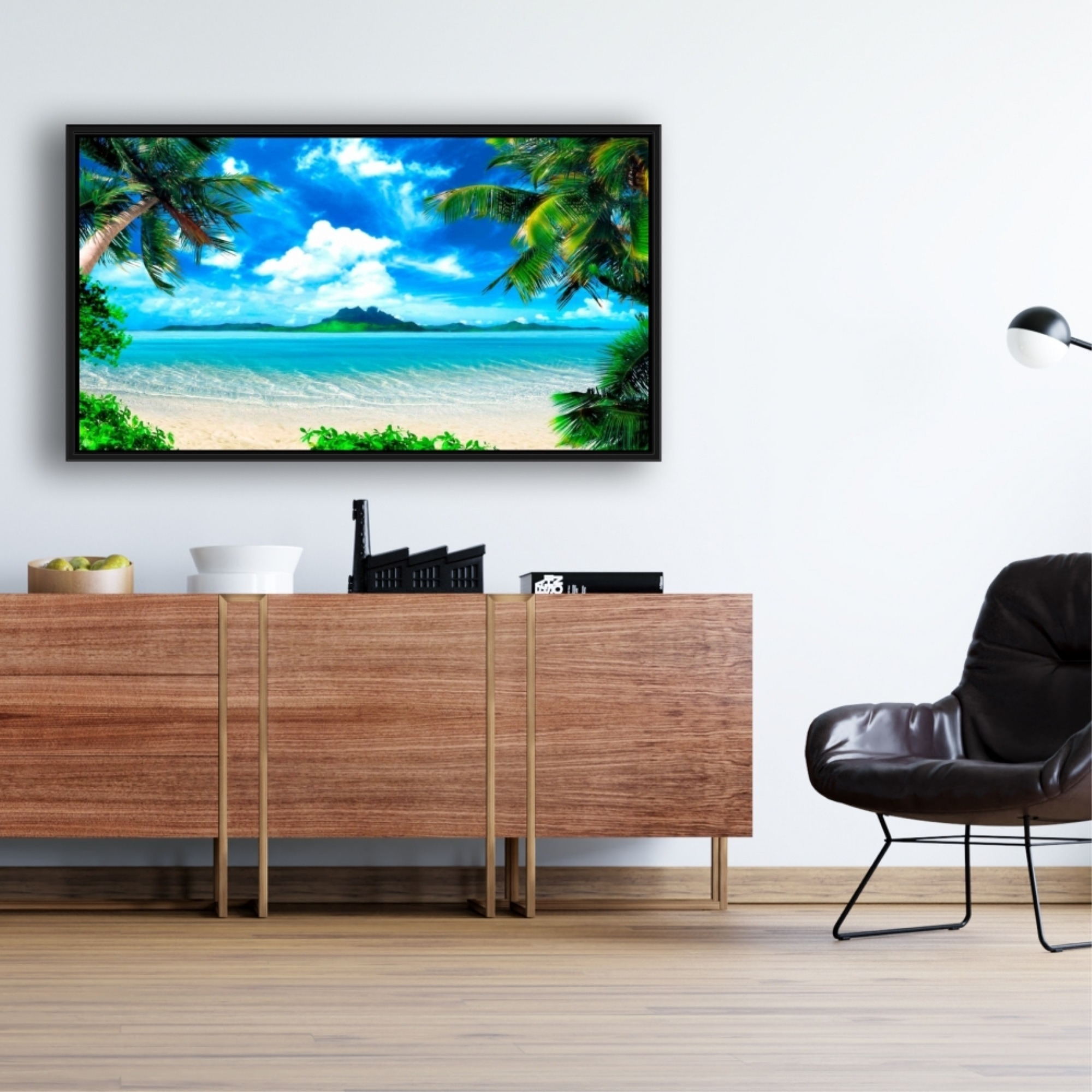 Relaxing View - Framed Print on canvas by Begin Edition