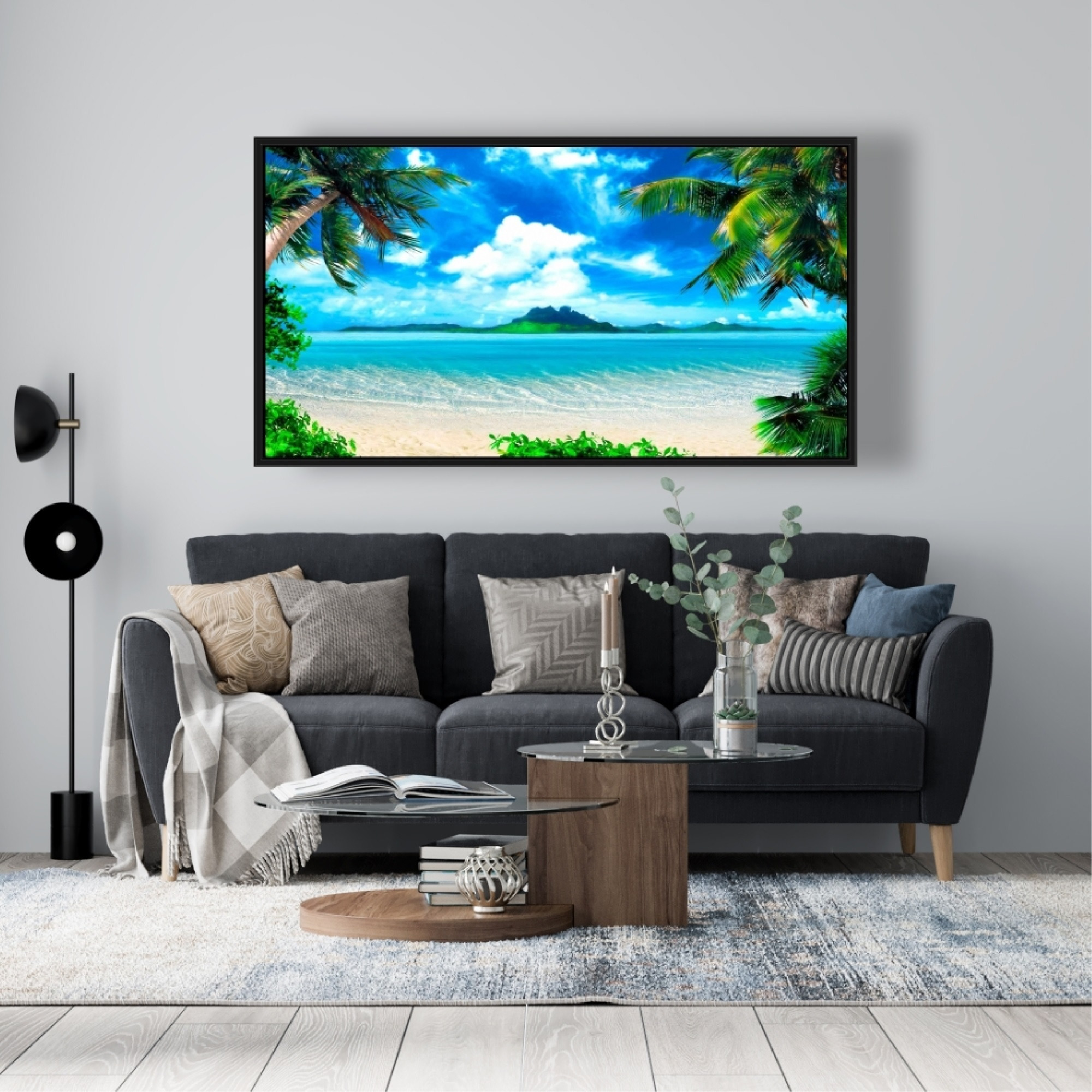 Relaxing View - Framed Print on canvas by Begin Edition