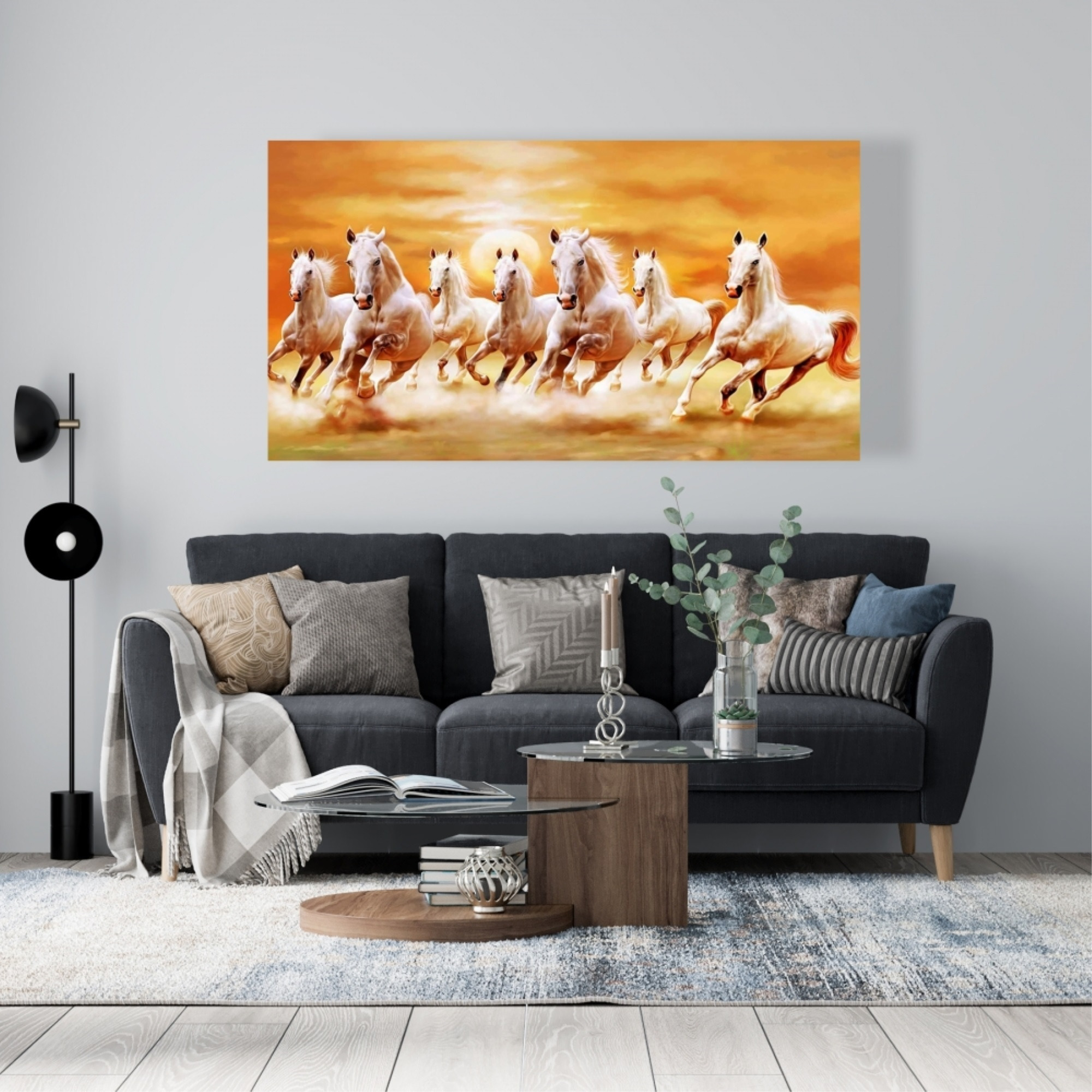 Seven Horses - Print on canvas by Begin Edition