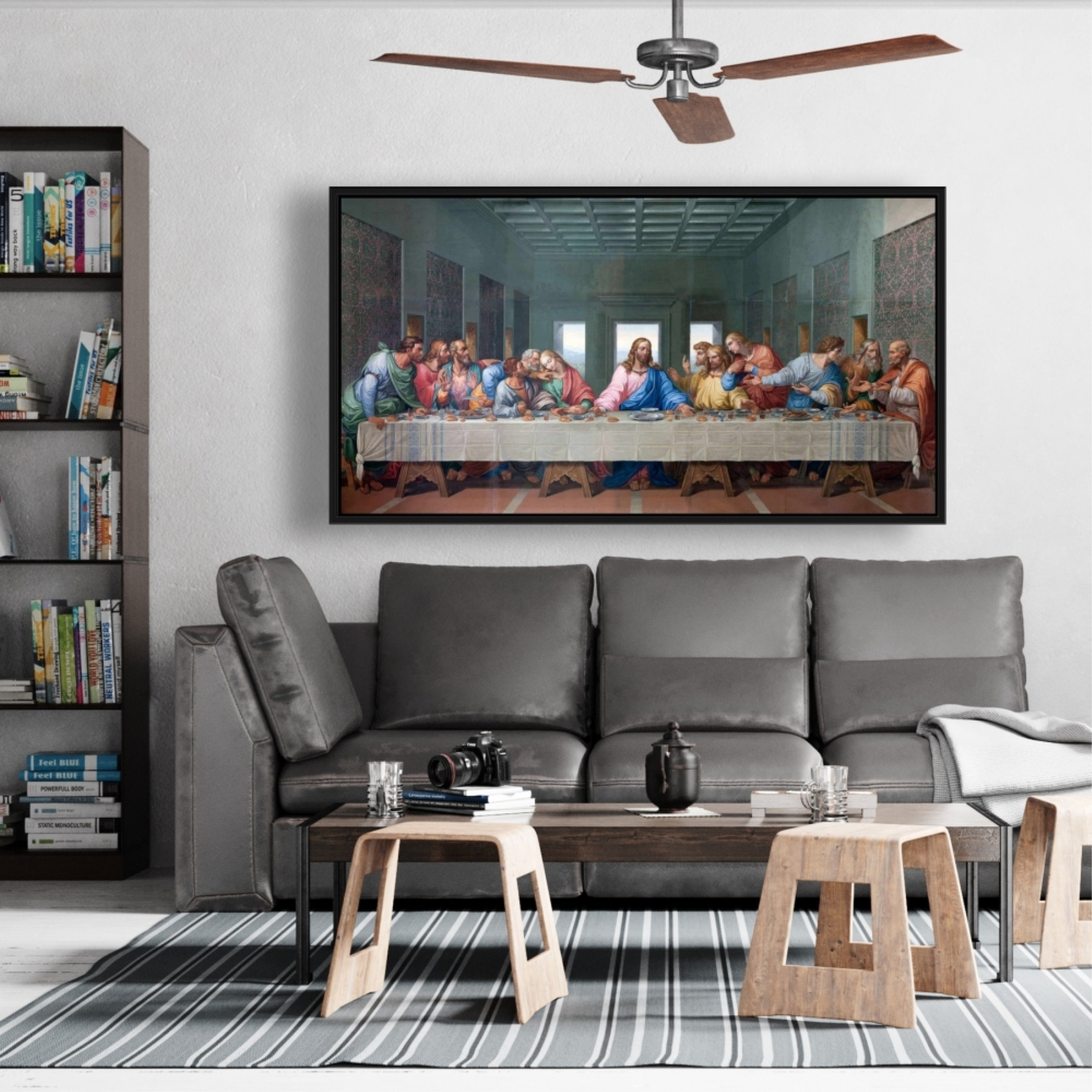 The Last Supper - Framed Print on canvas by Begin Edition