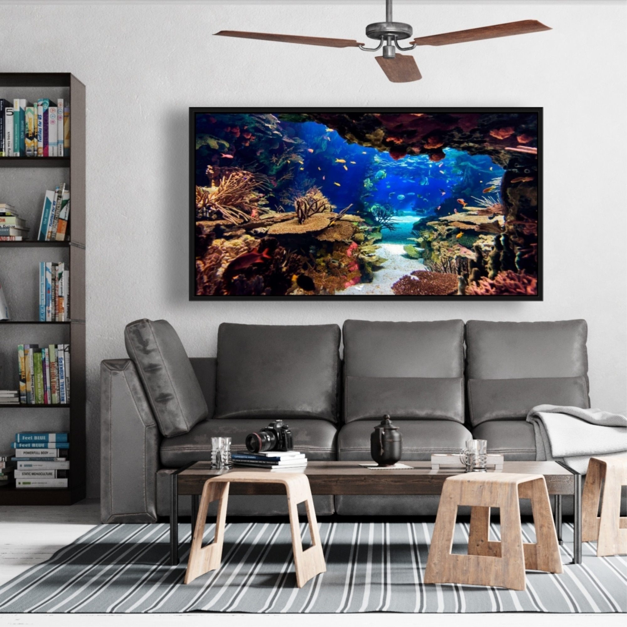 Undersea World - Framed Print on canvas by Begin Edition