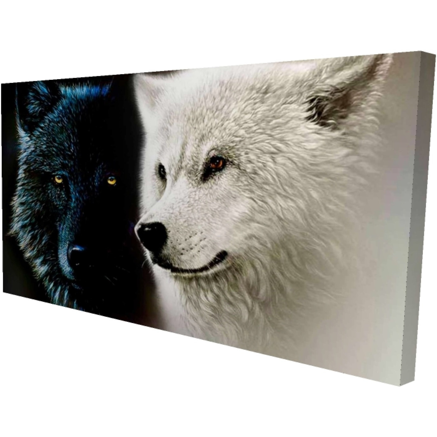 Ying & Yang Wolves - Print on canvas by Begin Edition