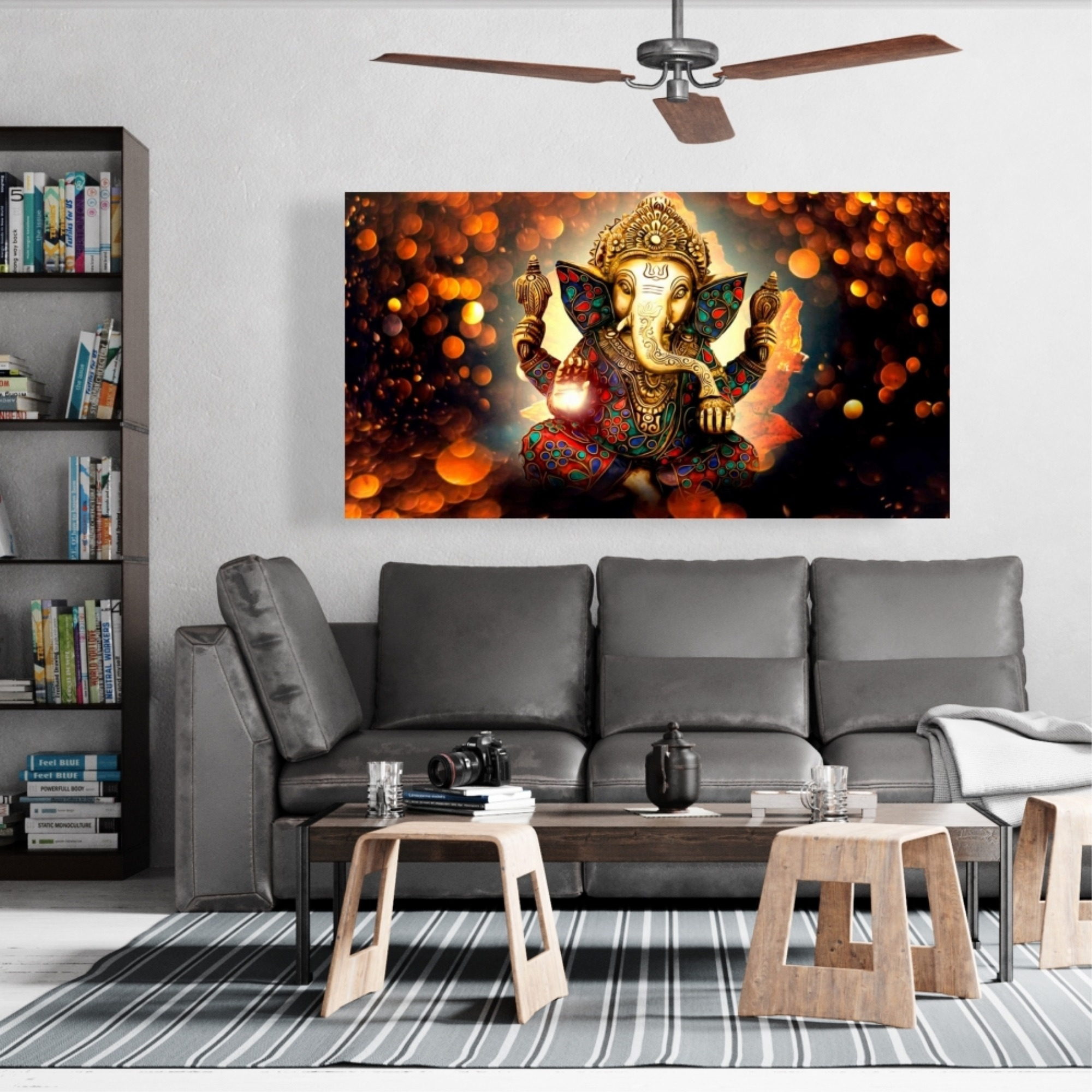 The Hindu God Ganesh - Limited Edition - Print on canvas by Begin Edition