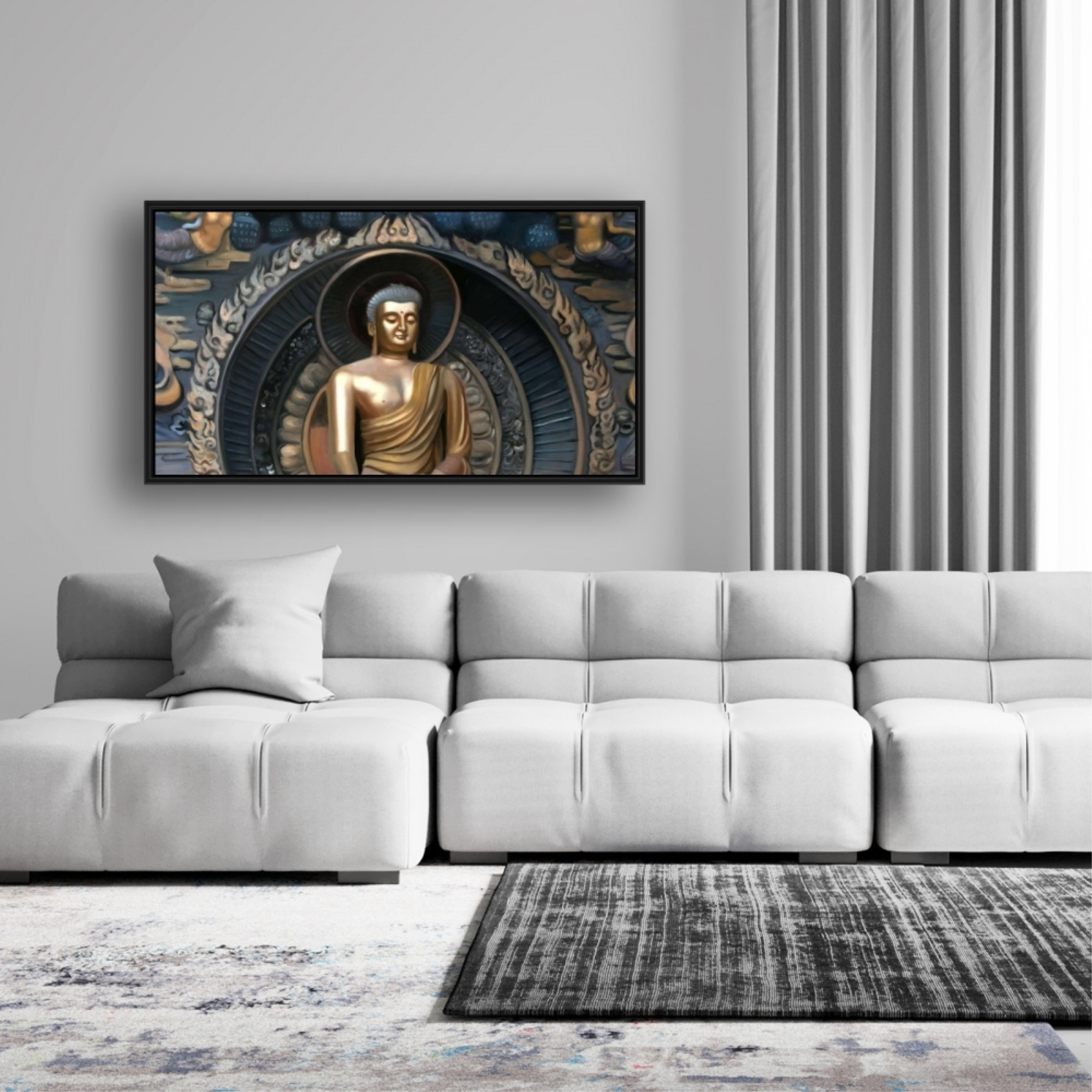 Gautama Buddha - Framed Print on canvas by Begin Edition