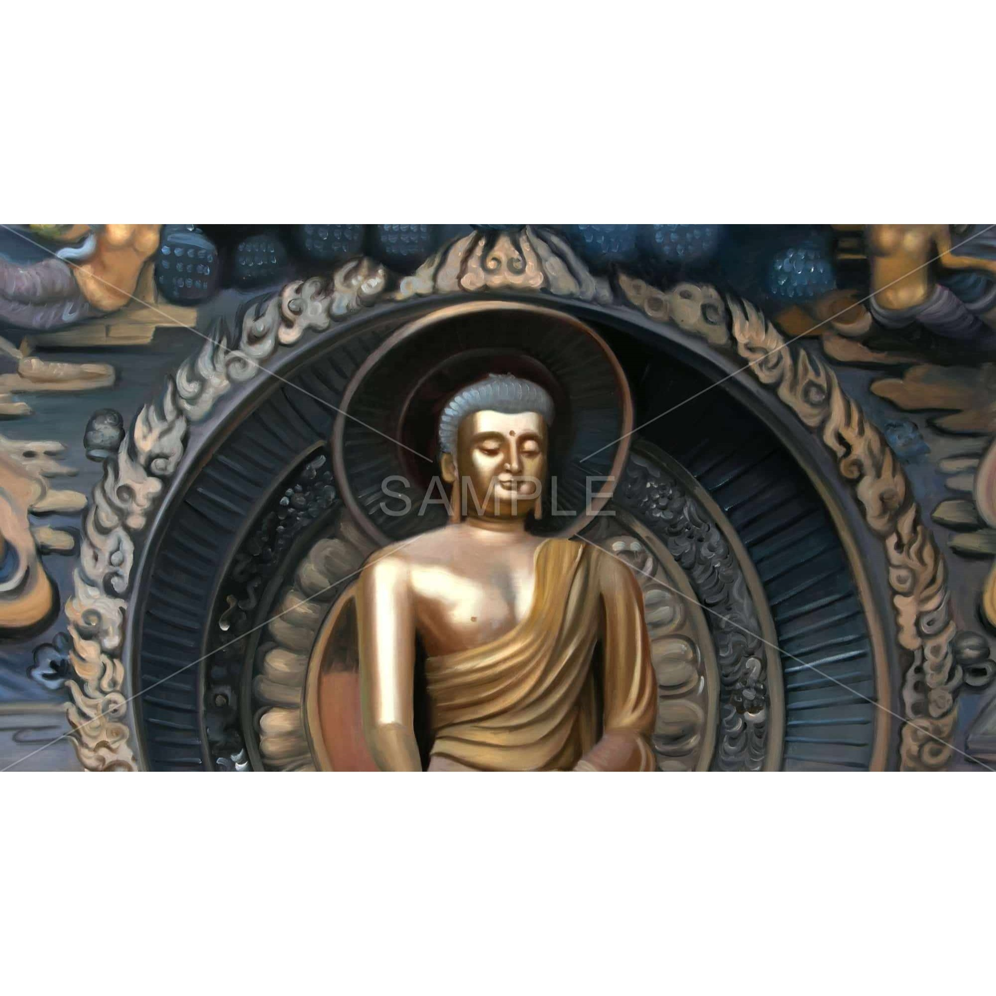 Gautama Buddha - Framed Print on canvas by Begin Edition