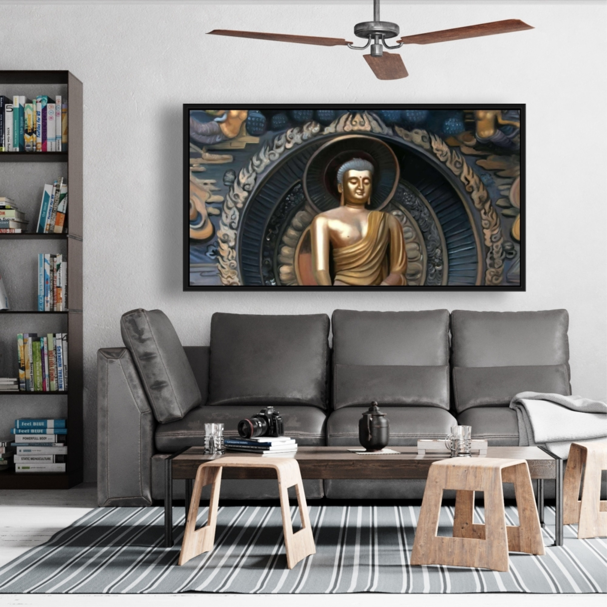 Gautama Buddha - Framed Print on canvas by Begin Edition