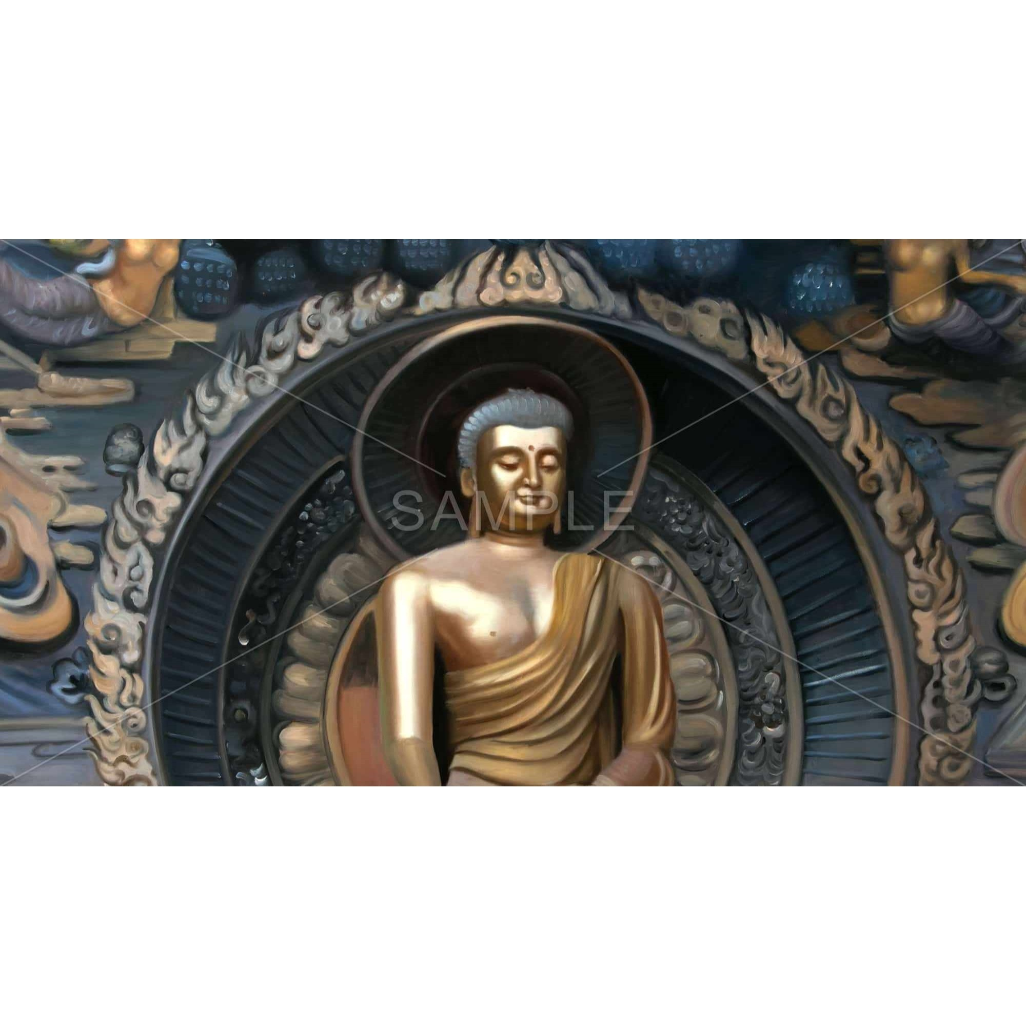 Gautama Buddha - Framed Print on canvas by Begin Edition