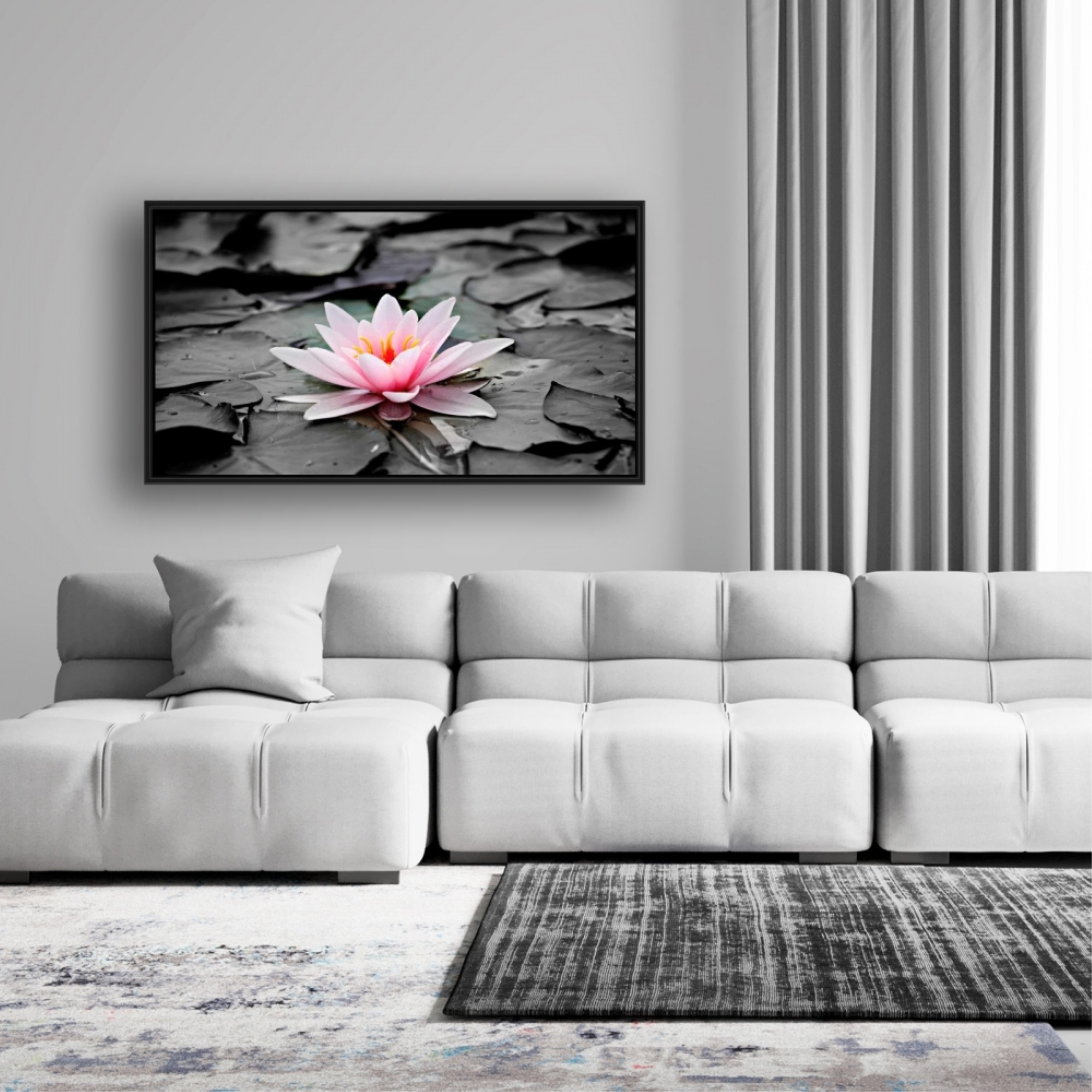 Water Lily - Framed Print on canvas by Begin Edition