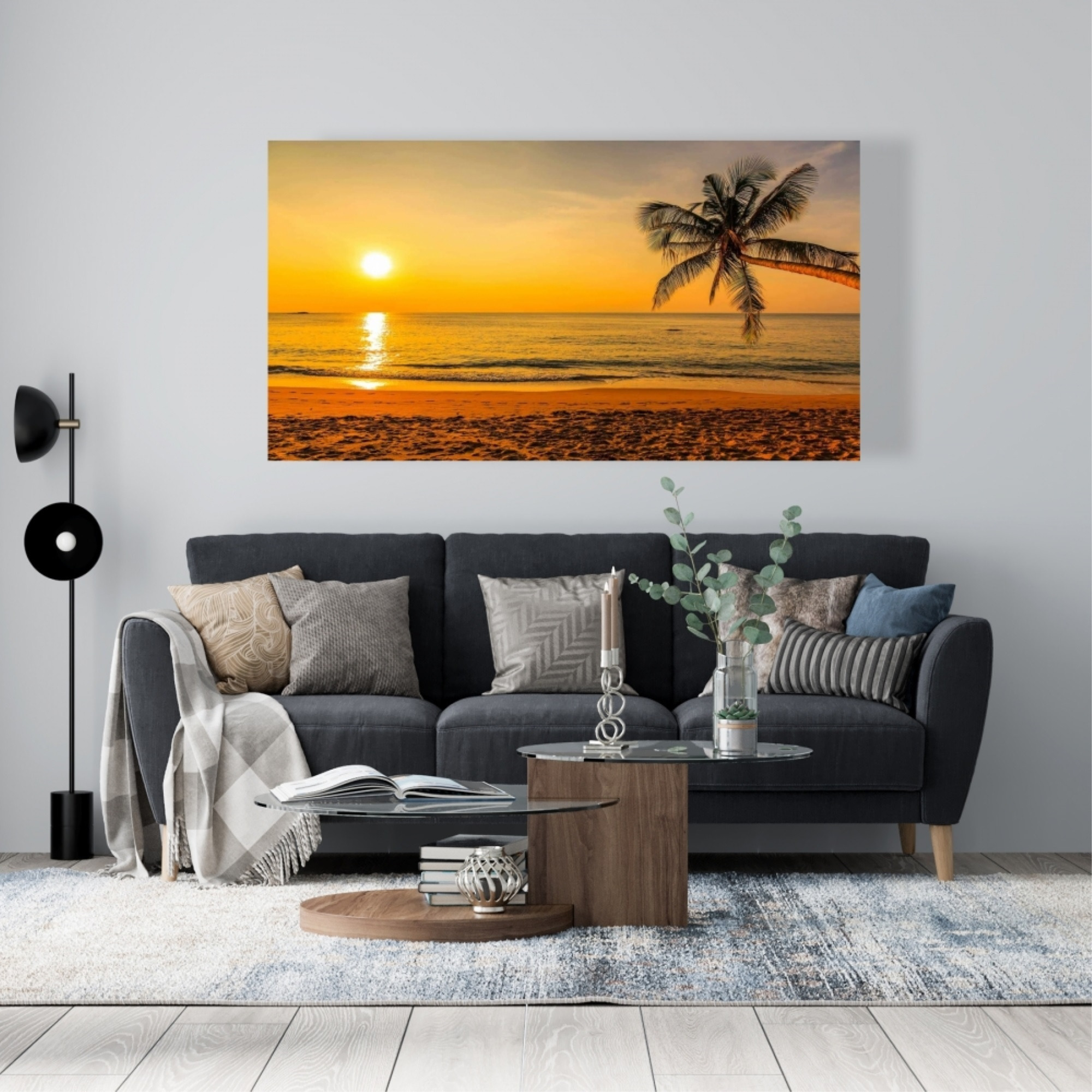 Tropical Sunset - Print on canvas by Begin Edition