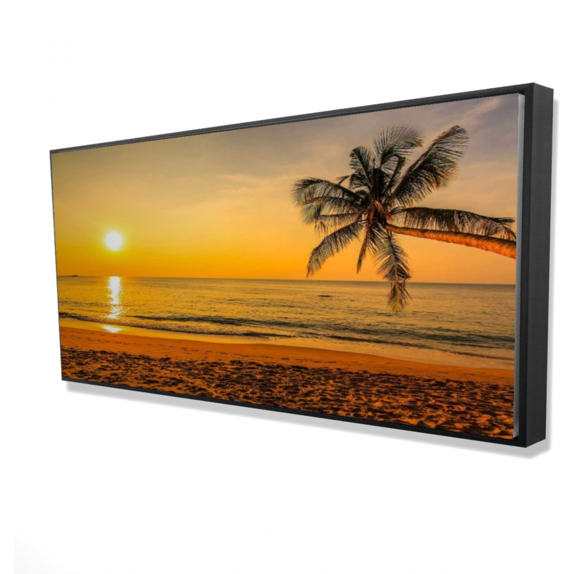 Tropical Sunset - Framed Print on canvas by Begin Edition