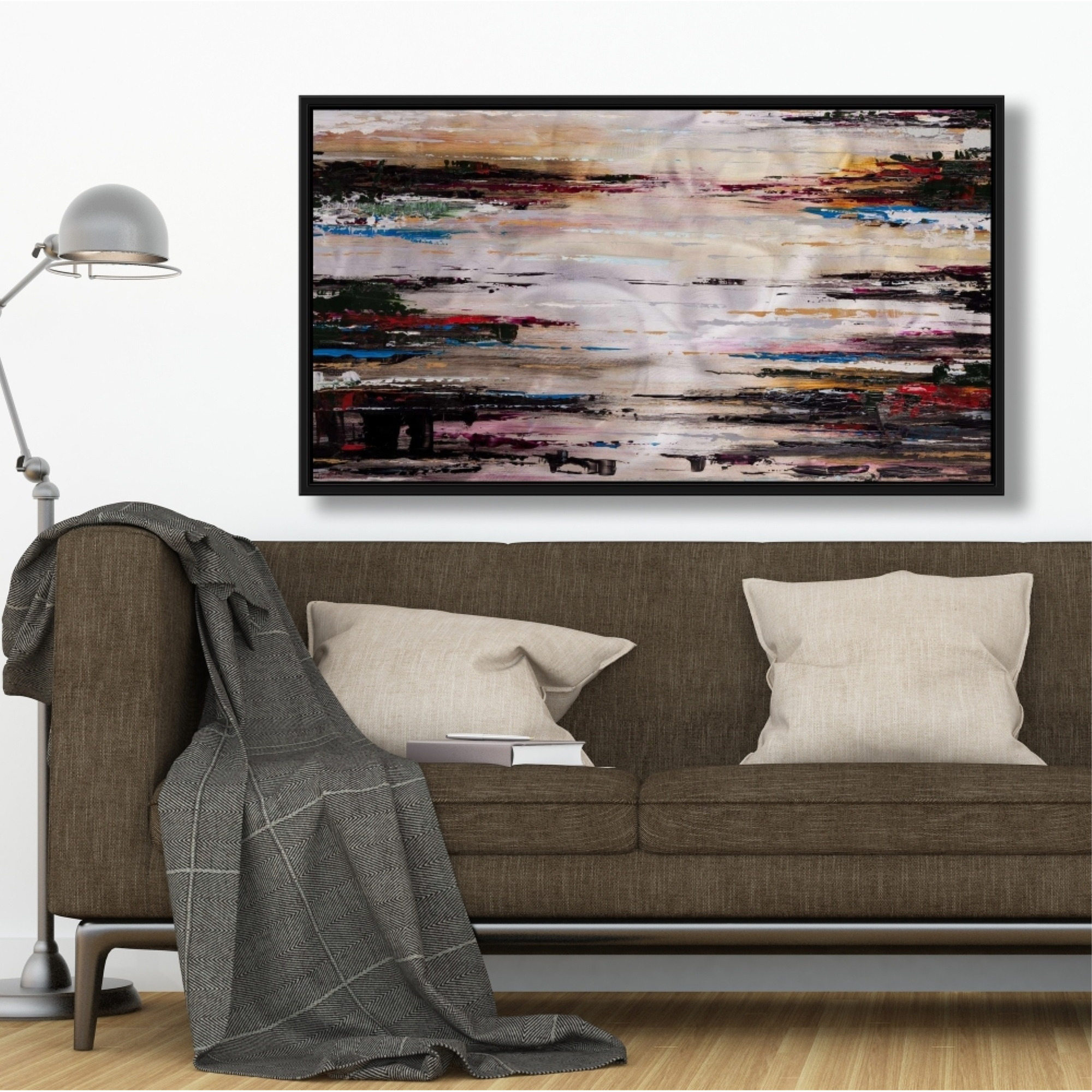 Abstract Runny Paint - Framed Print on canvas by Begin Edition