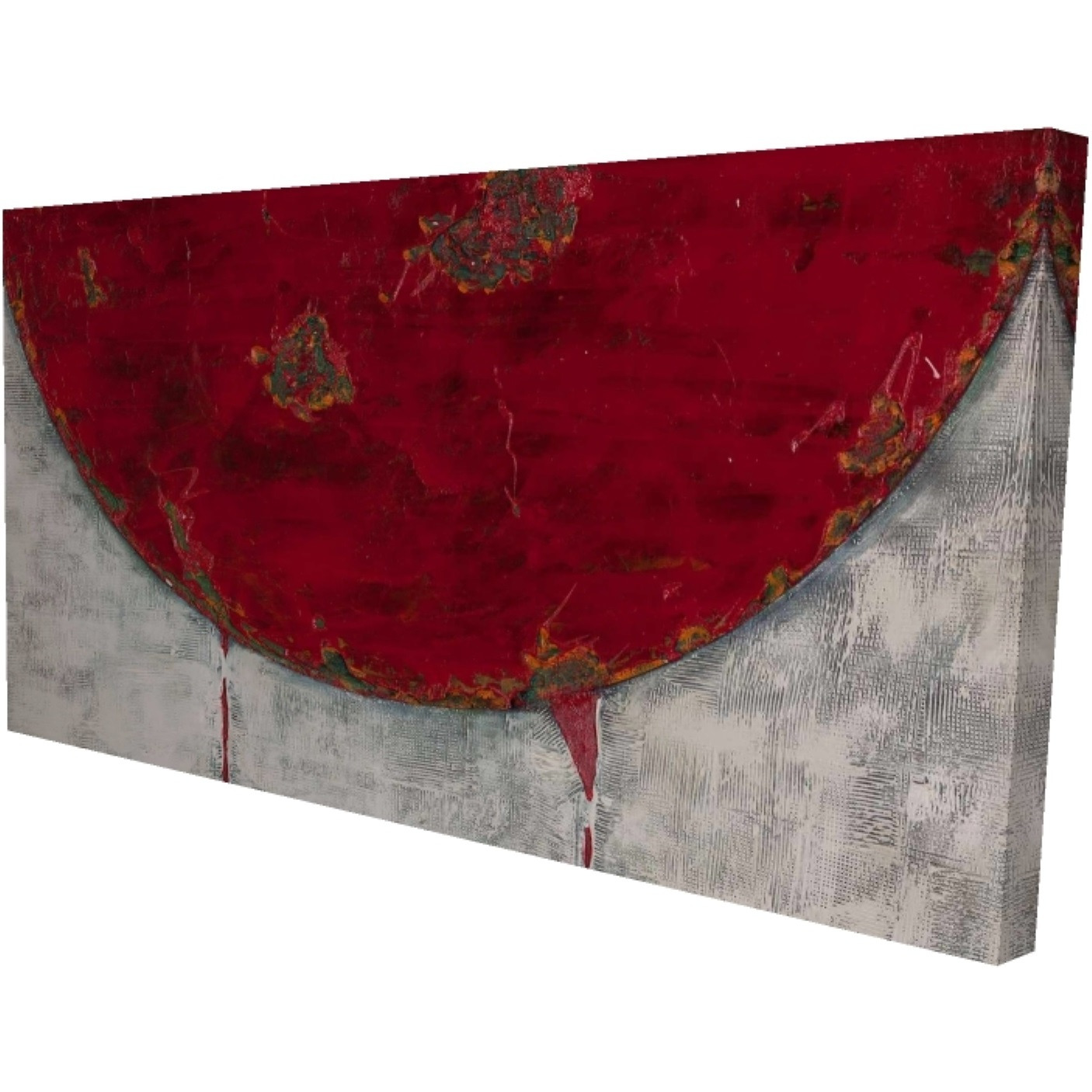 Red Half Circle - Print on canvas by Begin Edition