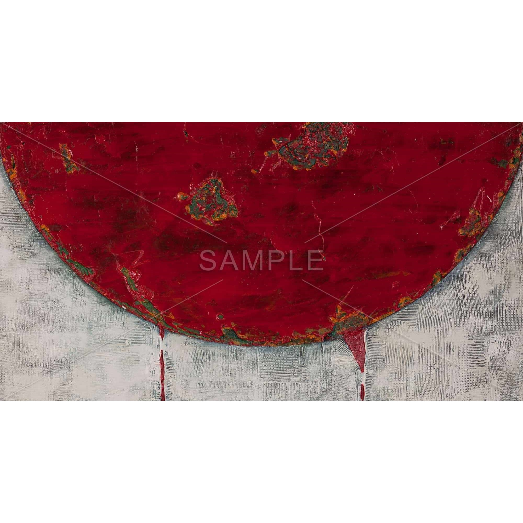Red Half Circle - Print on canvas by Begin Edition