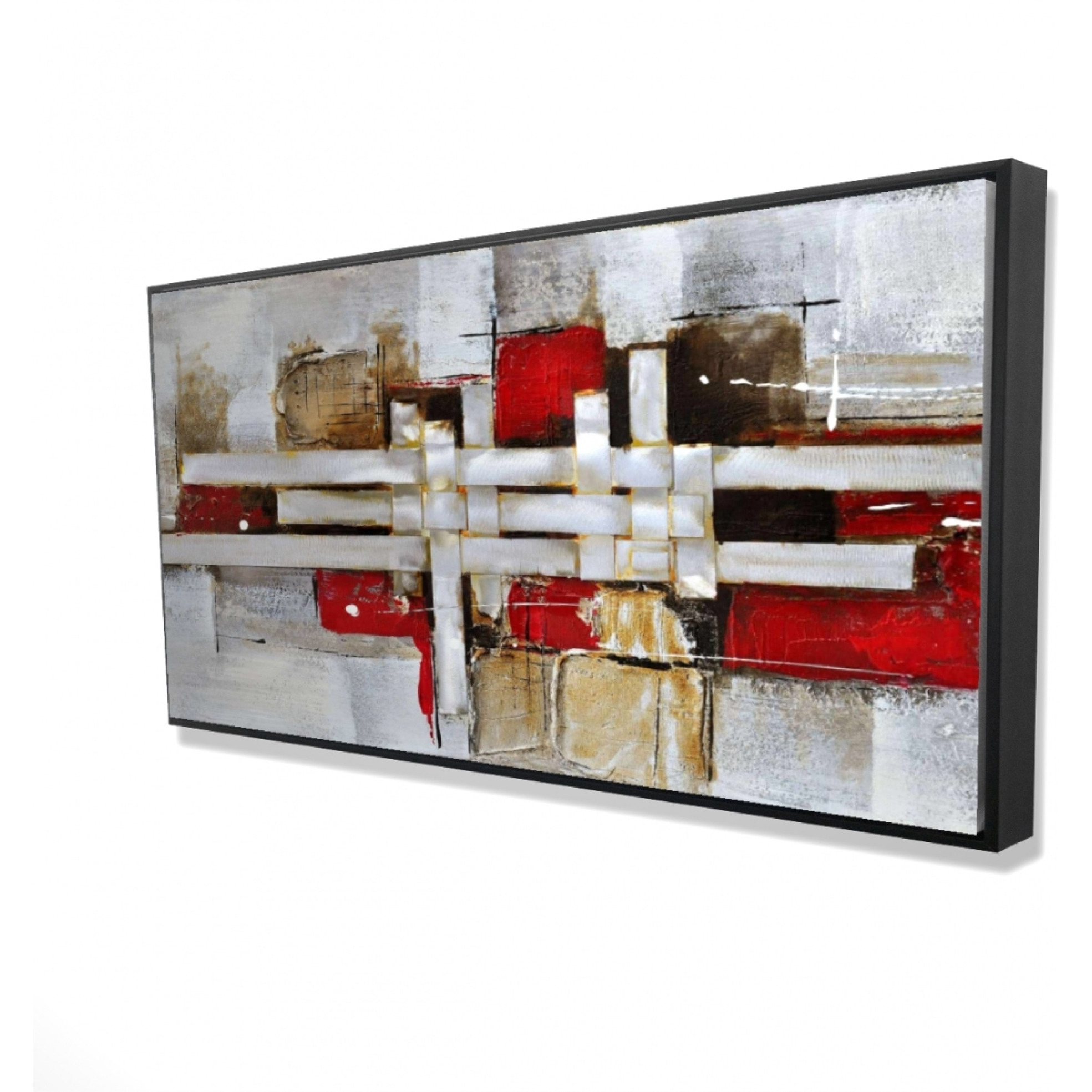 Abstract Intertwining Shapes - Framed Print on canvas by Begin Edition