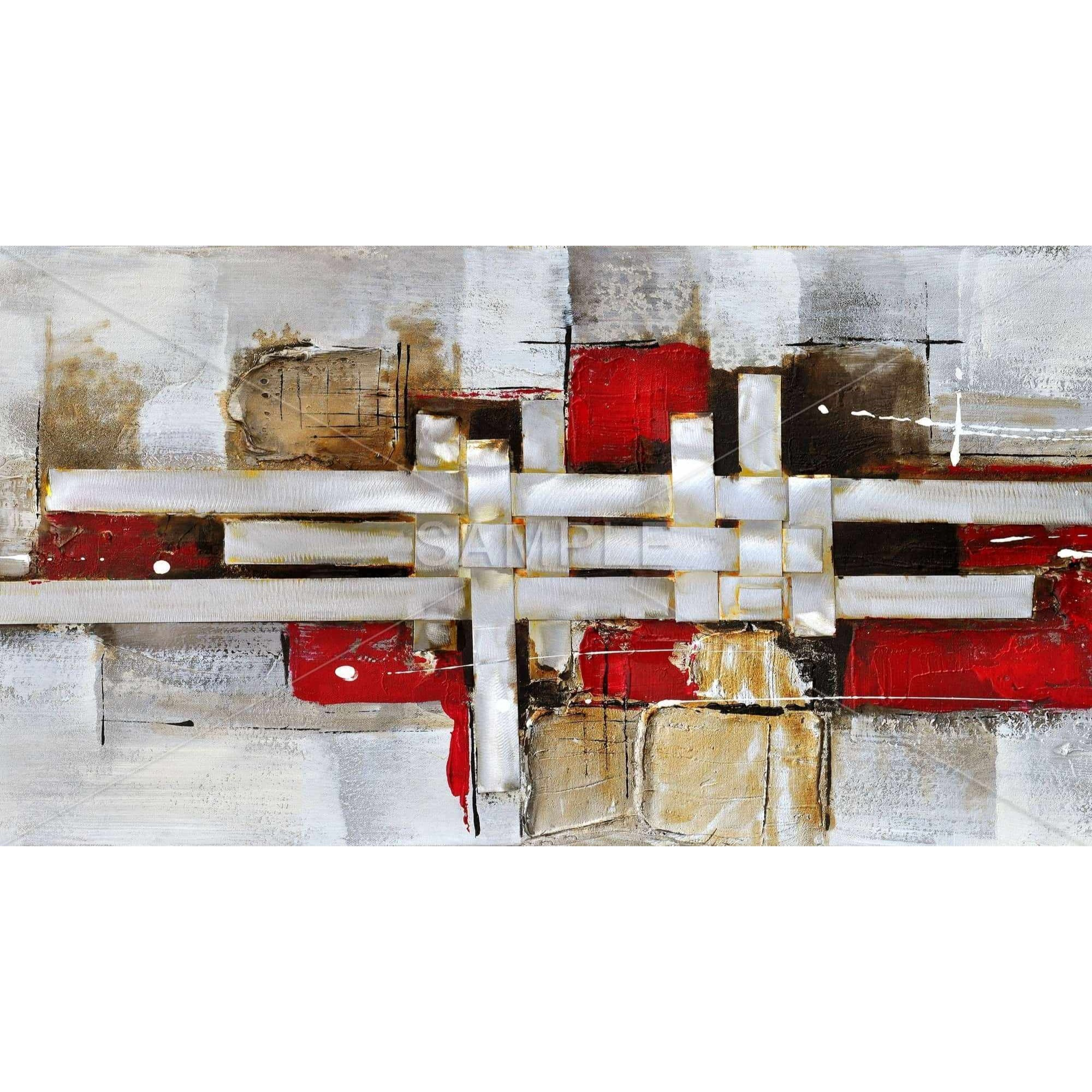 Abstract Intertwining Shapes - Framed Print on canvas by Begin Edition
