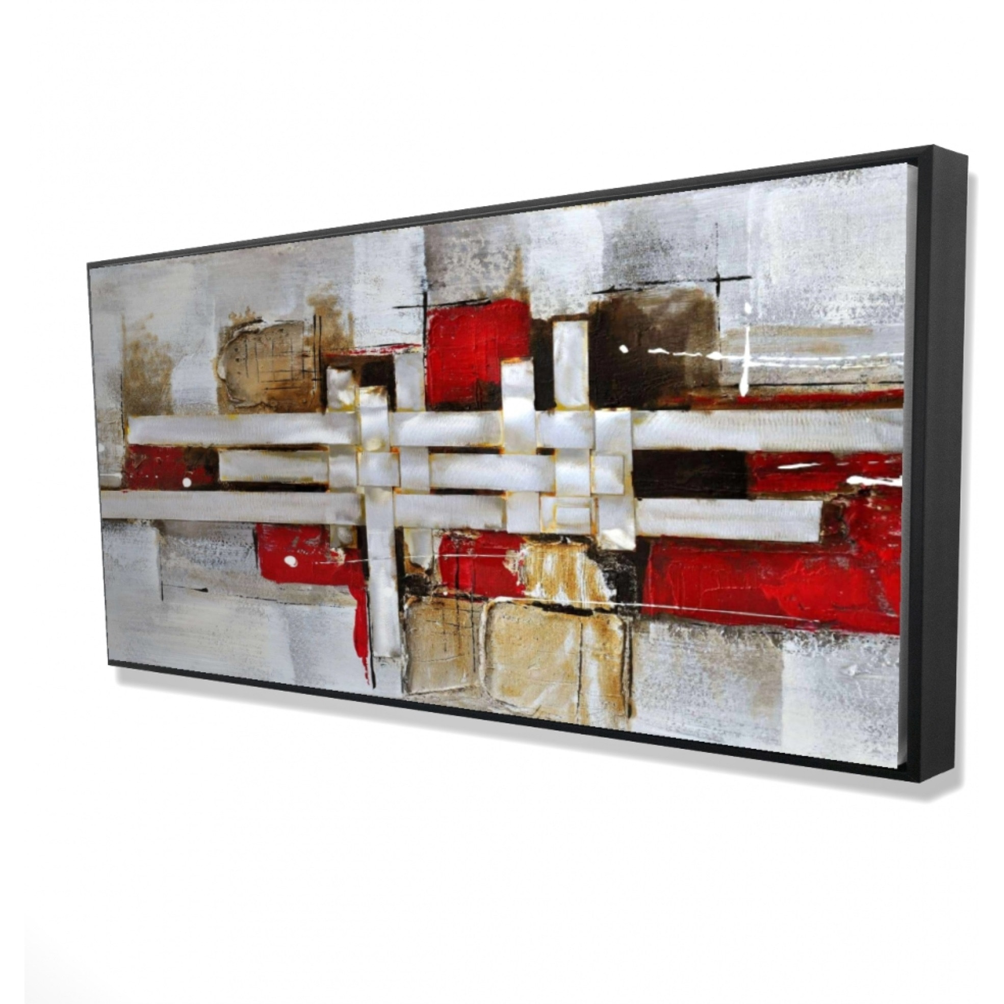 Abstract Intertwining Shapes - Framed Print on canvas by Begin Edition