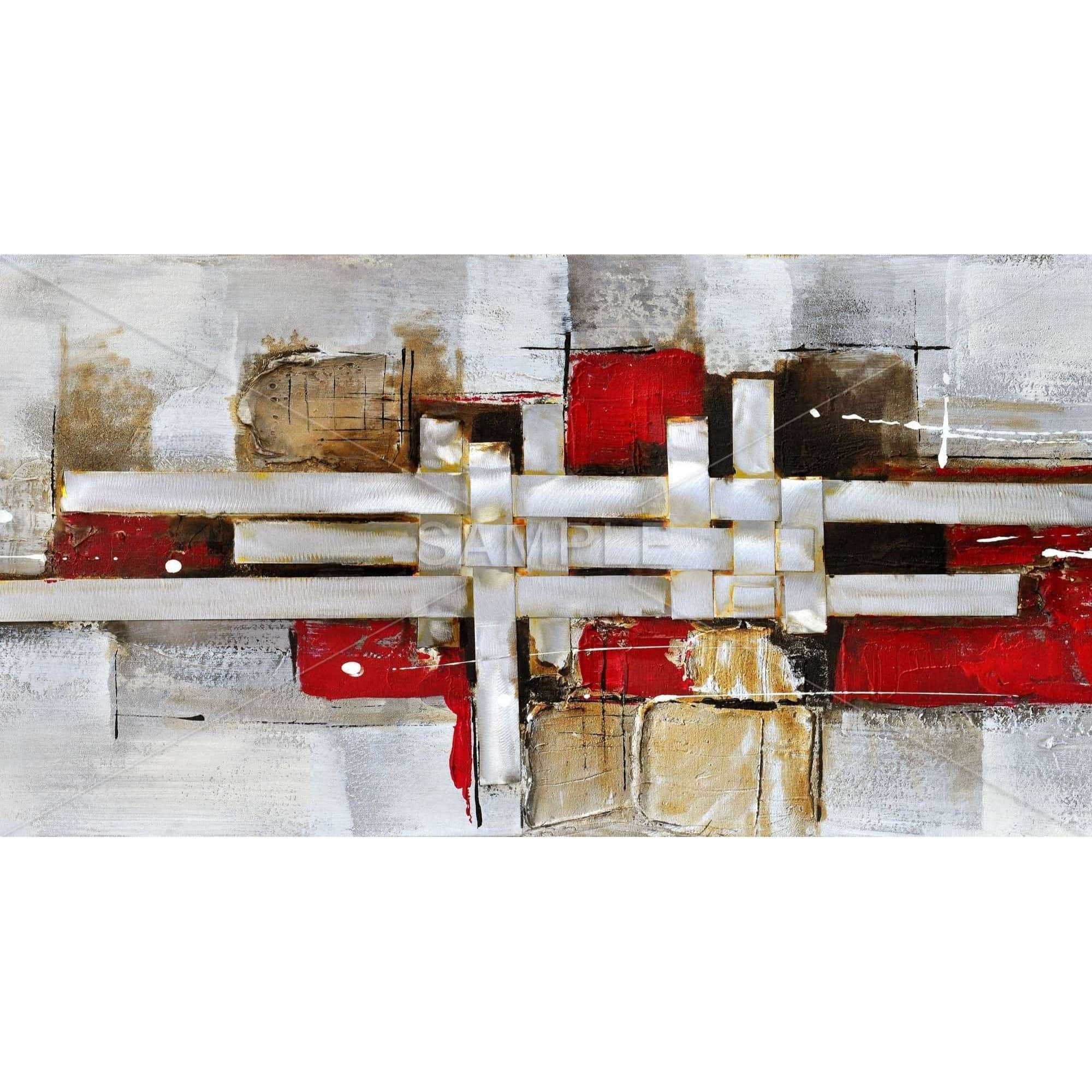 Abstract Intertwining Shapes - Framed Print on canvas by Begin Edition