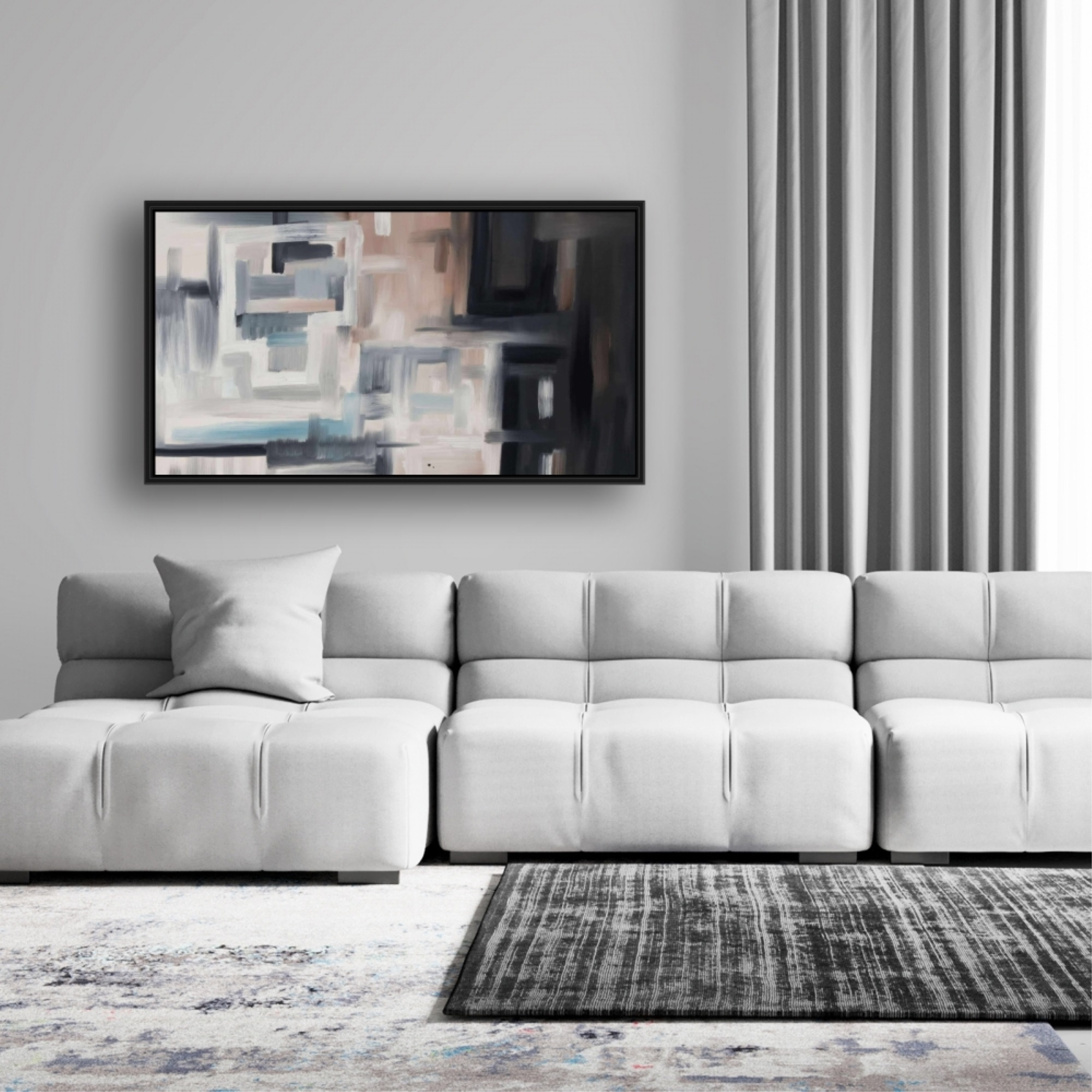 Nought - Framed Print on canvas by Begin Edition