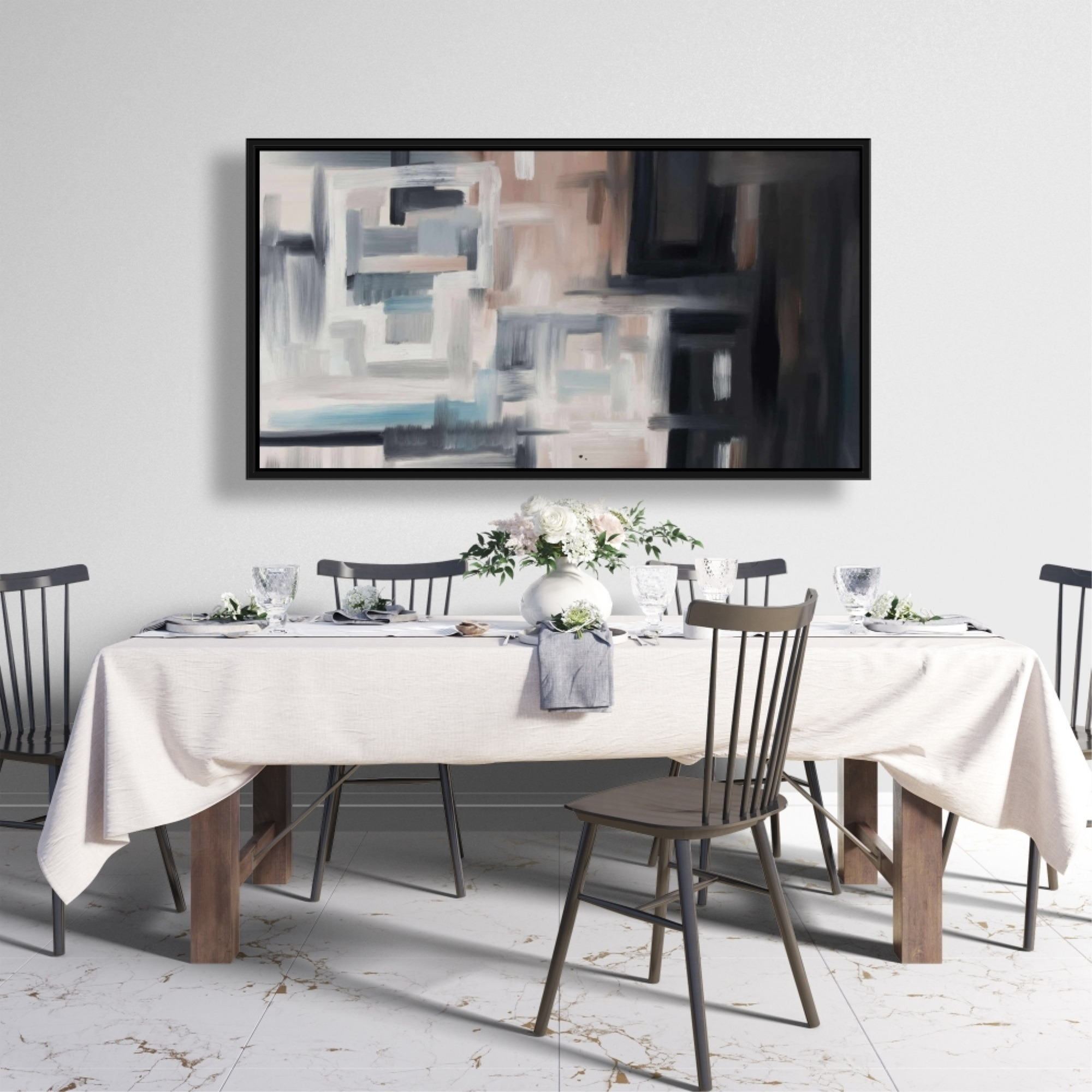 Nought - Framed Print on canvas by Begin Edition