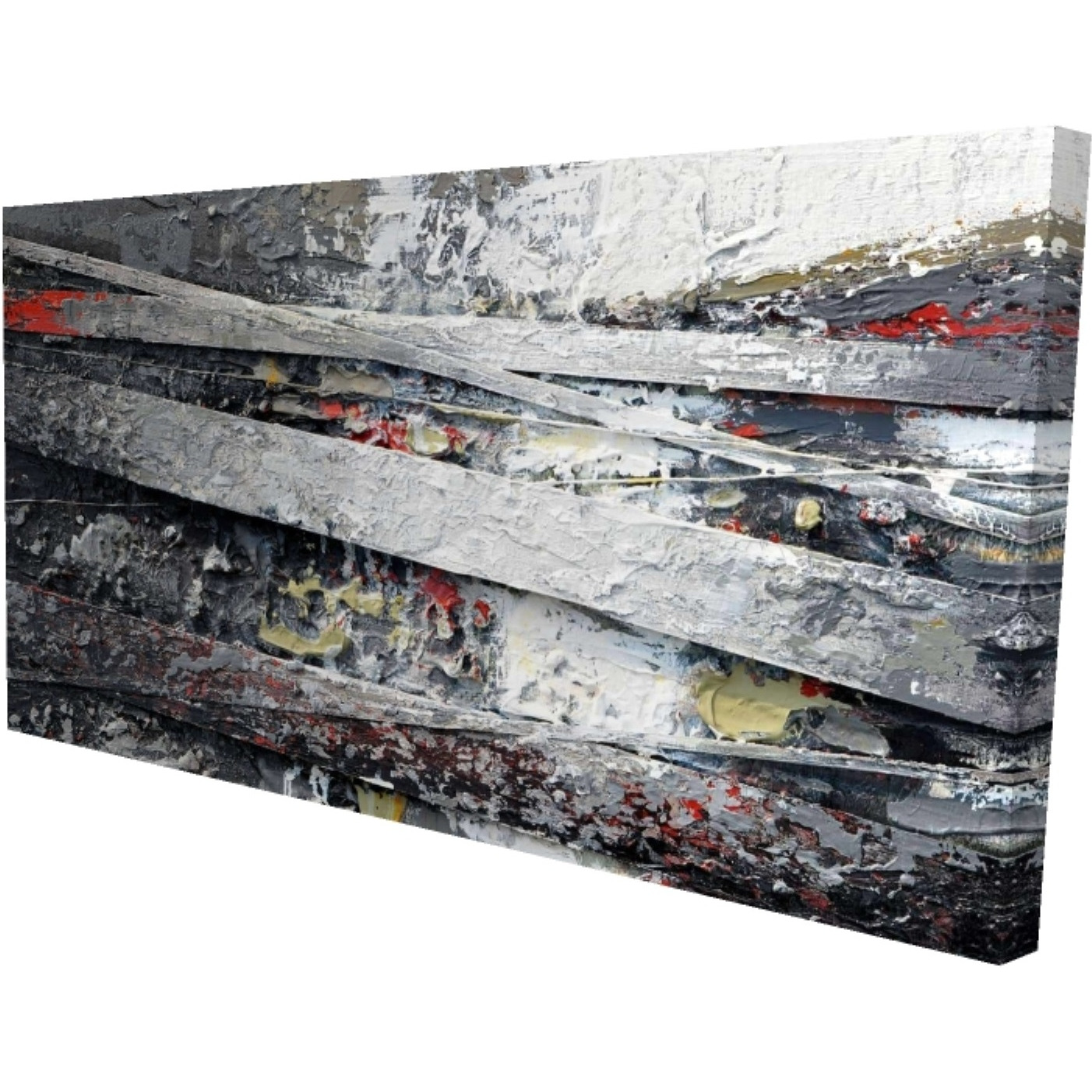Industrial And Texturized Abstract Stripes - Print on canvas by Begin Edition