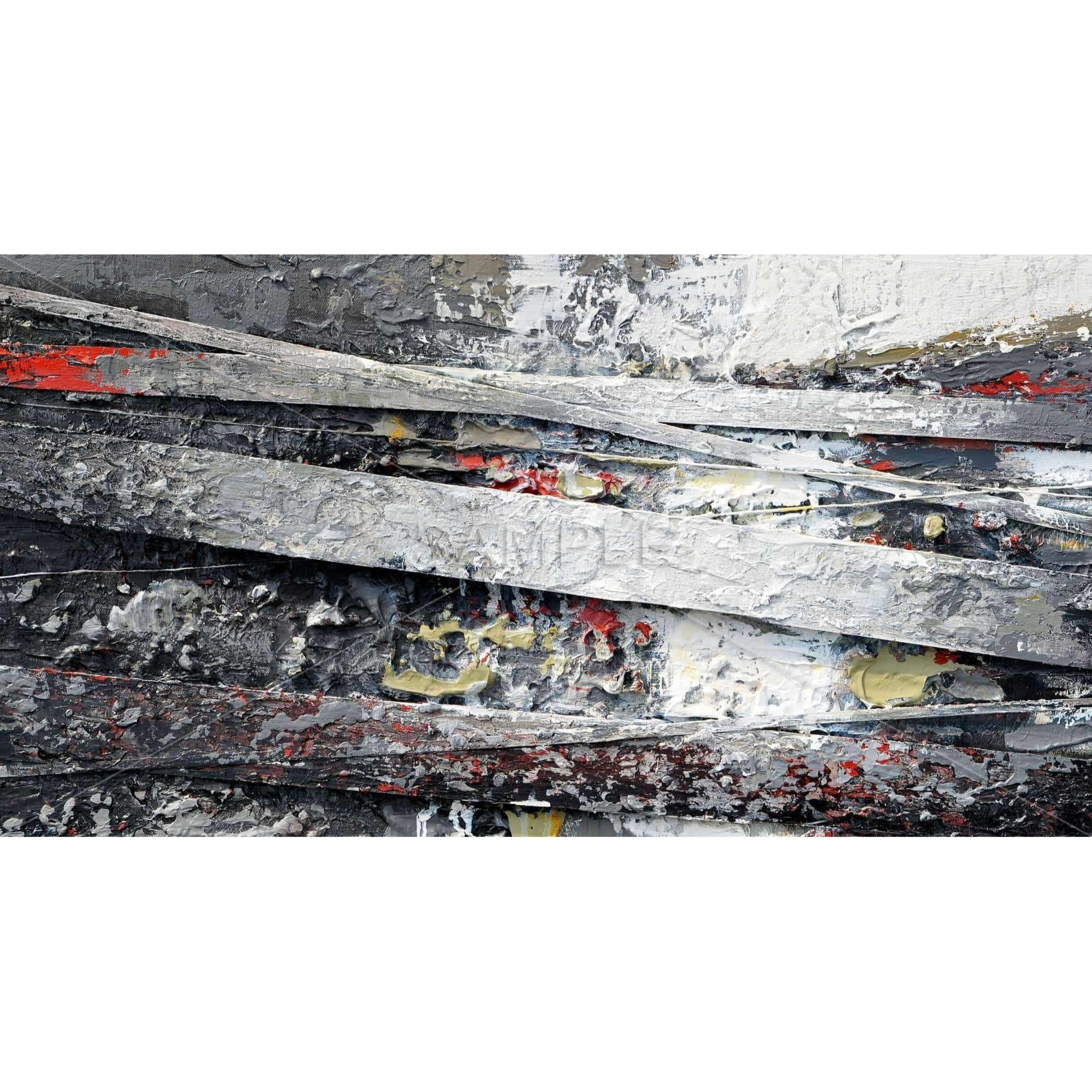 Industrial And Texturized Abstract Stripes - Print on canvas by Begin Edition