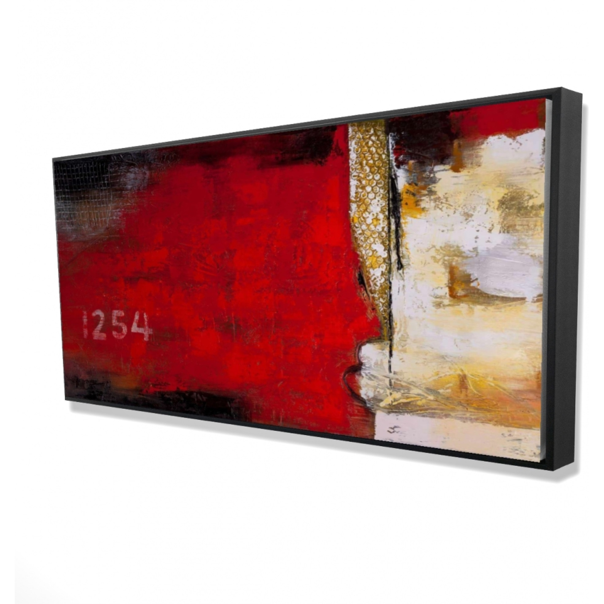 Abstract Industrial Art With Numbers - Framed Print on canvas by Begin Edition