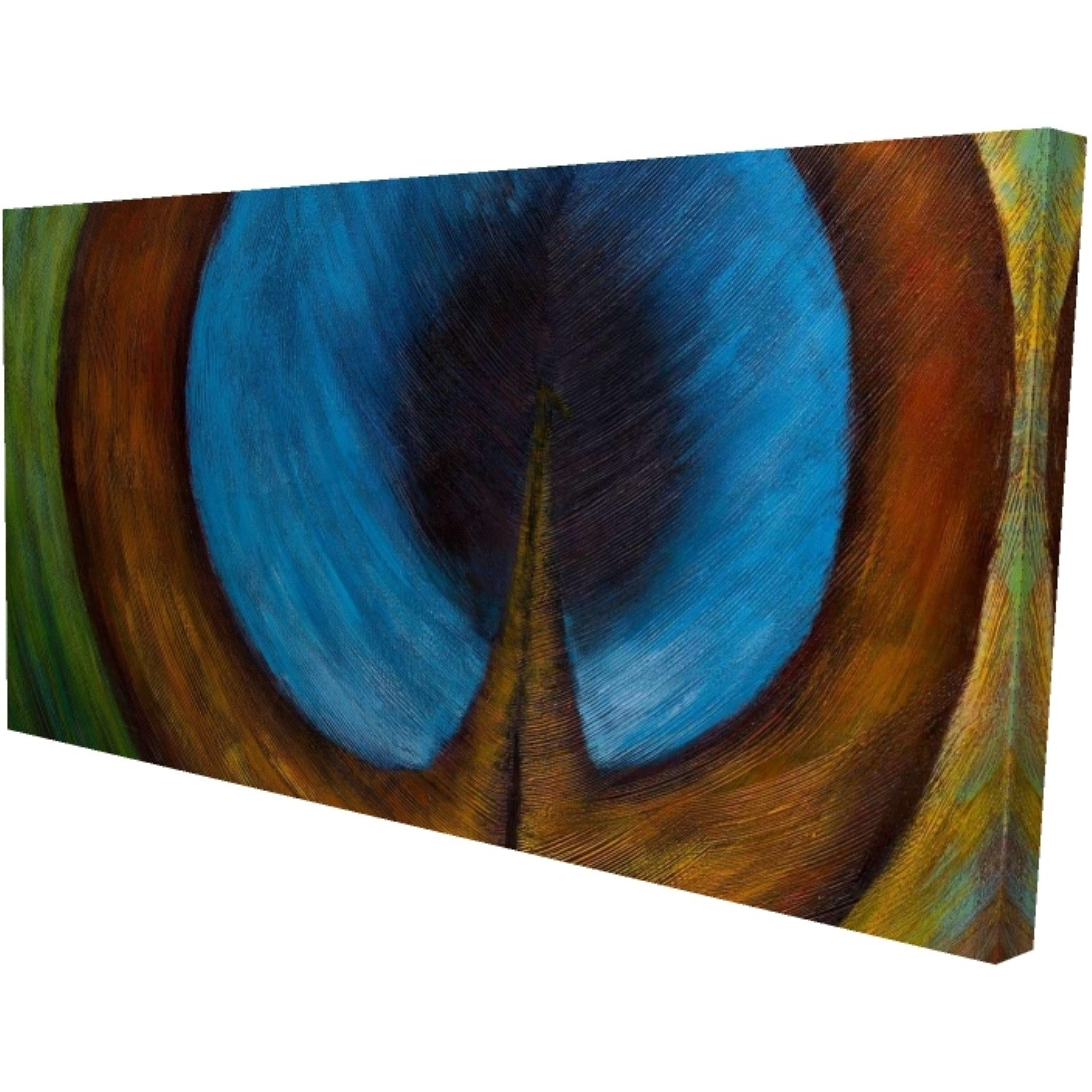 Peacock Feather Center - Print on canvas by Begin Edition