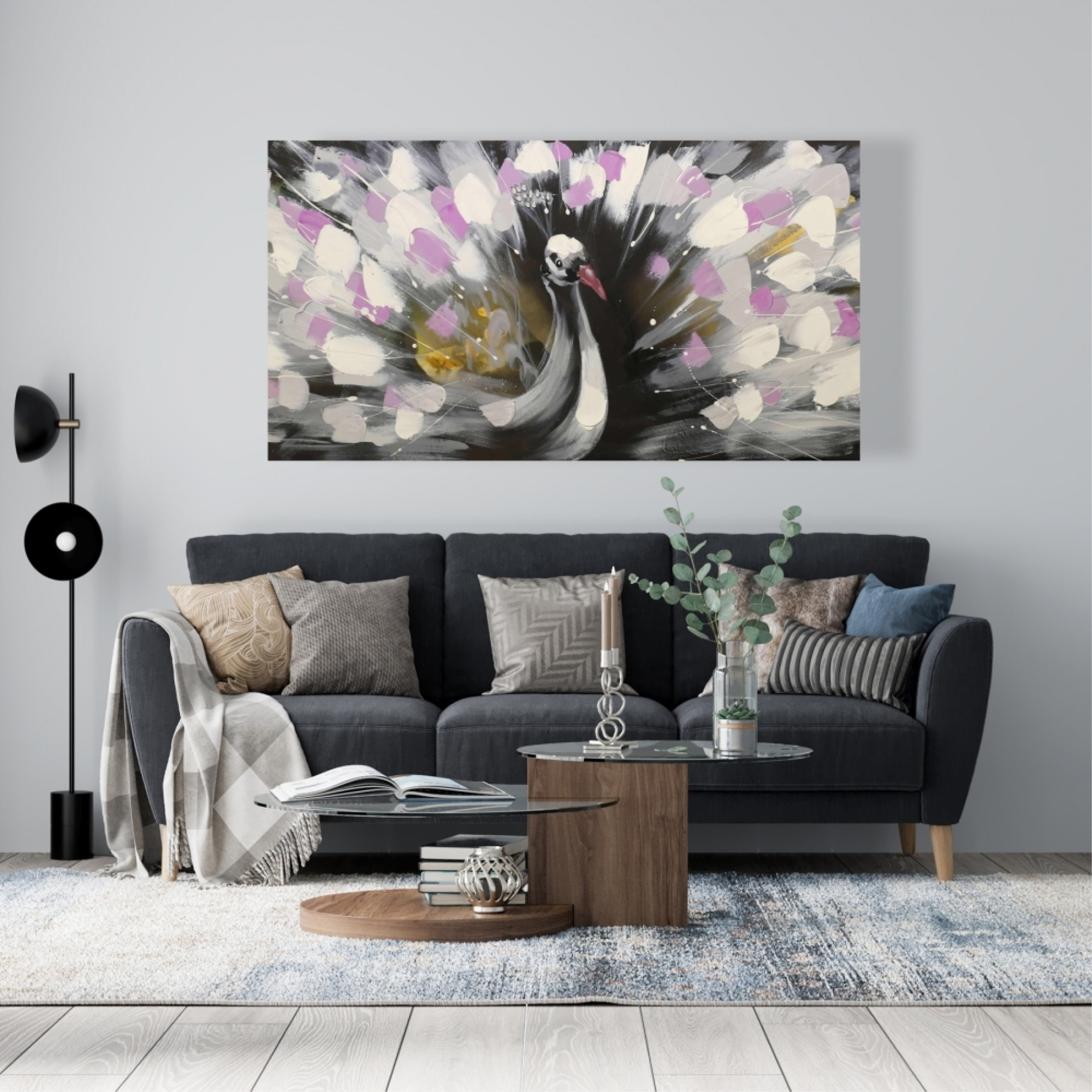 Beautiful Spotted Peacock - Print on canvas by Begin Edition