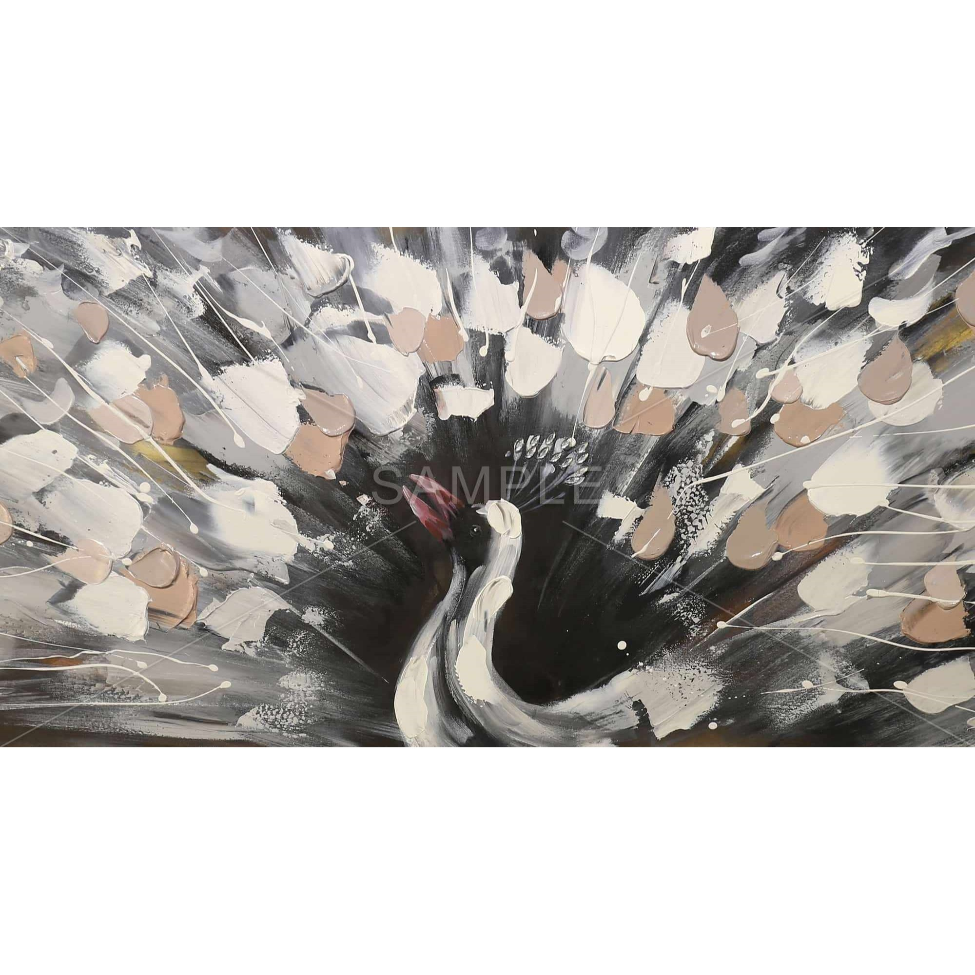 Spotted Abstract Peacock - Print on canvas by Begin Edition