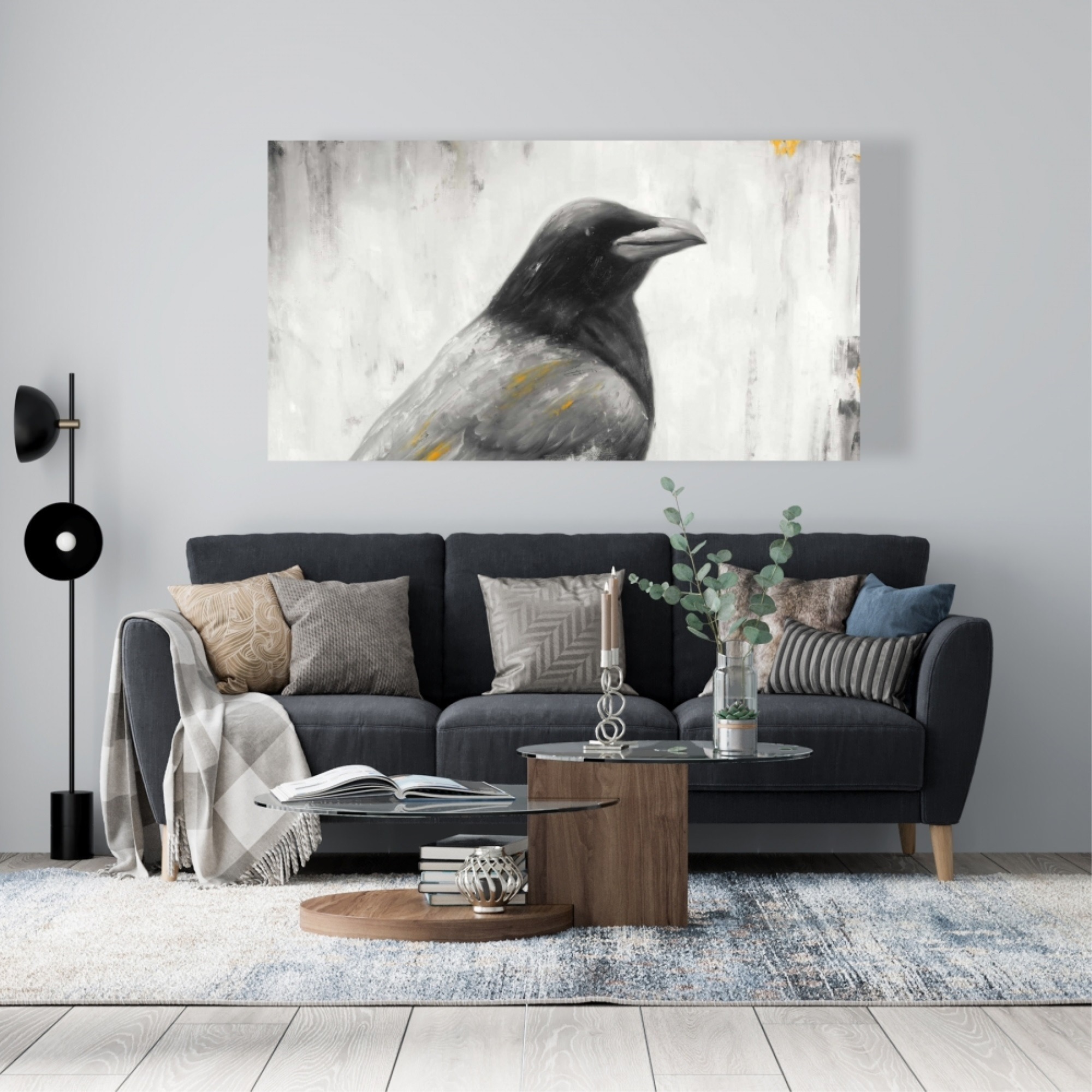 Crow Bird - Print on canvas by Begin Edition