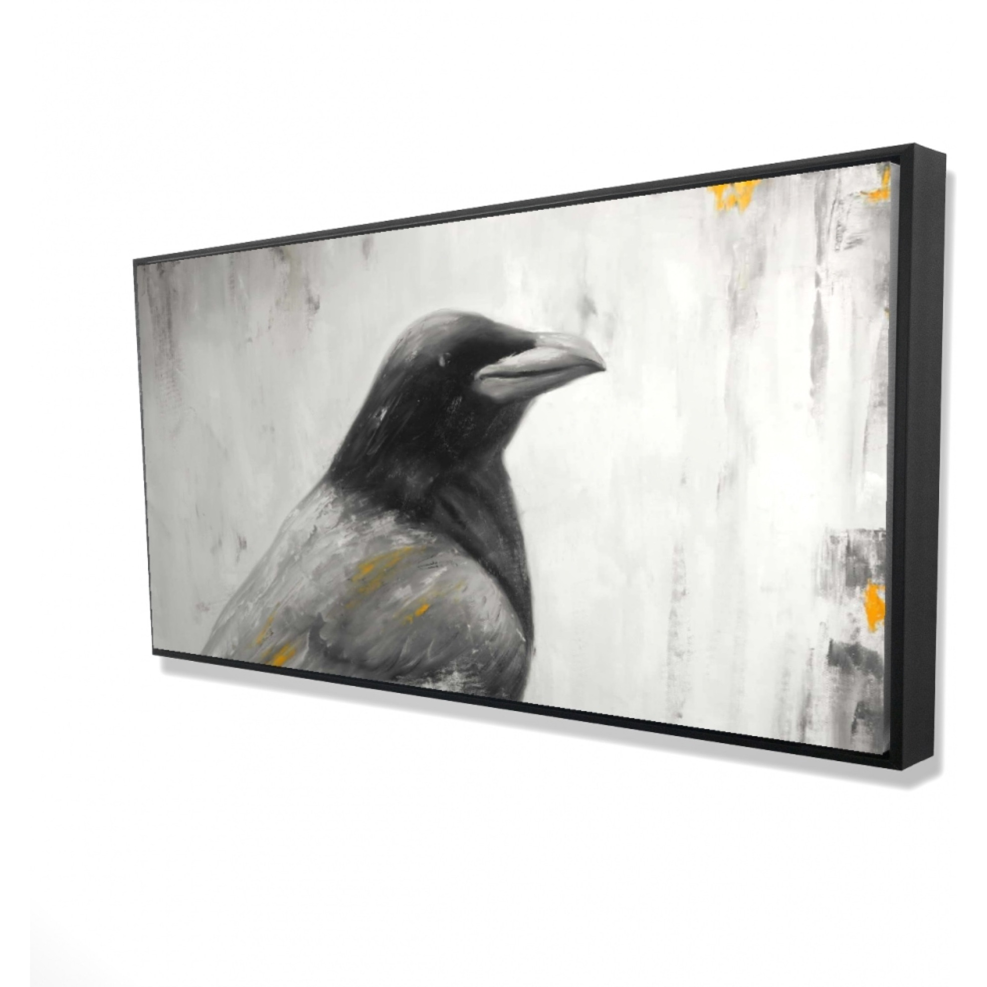 Crow Bird - Framed Print on canvas by Begin Edition