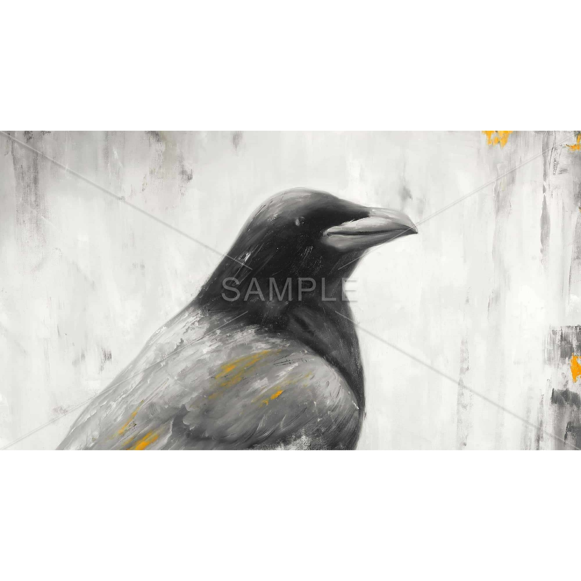 Crow Bird - Framed Print on canvas by Begin Edition