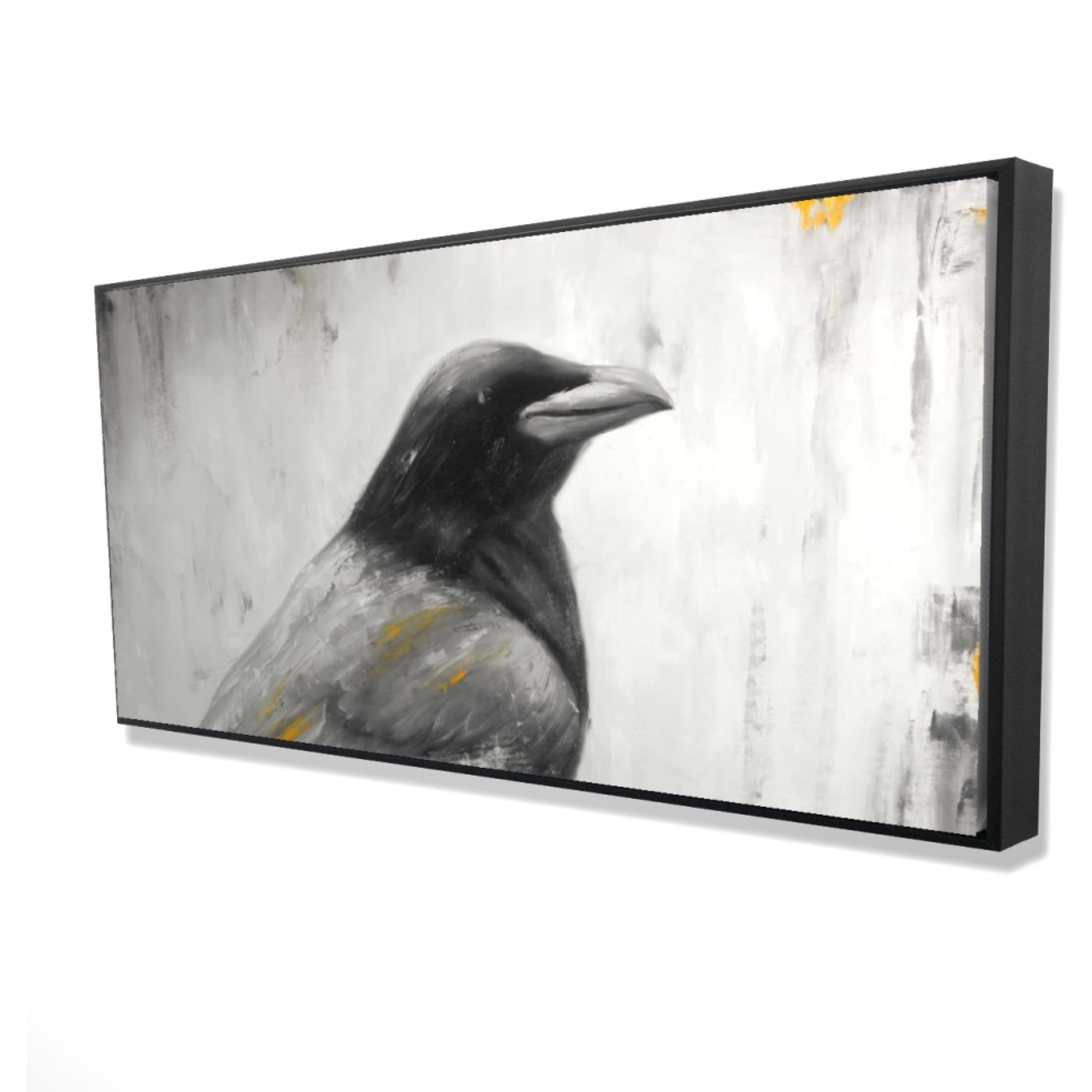 Crow Bird - Framed Print on canvas by Begin Edition