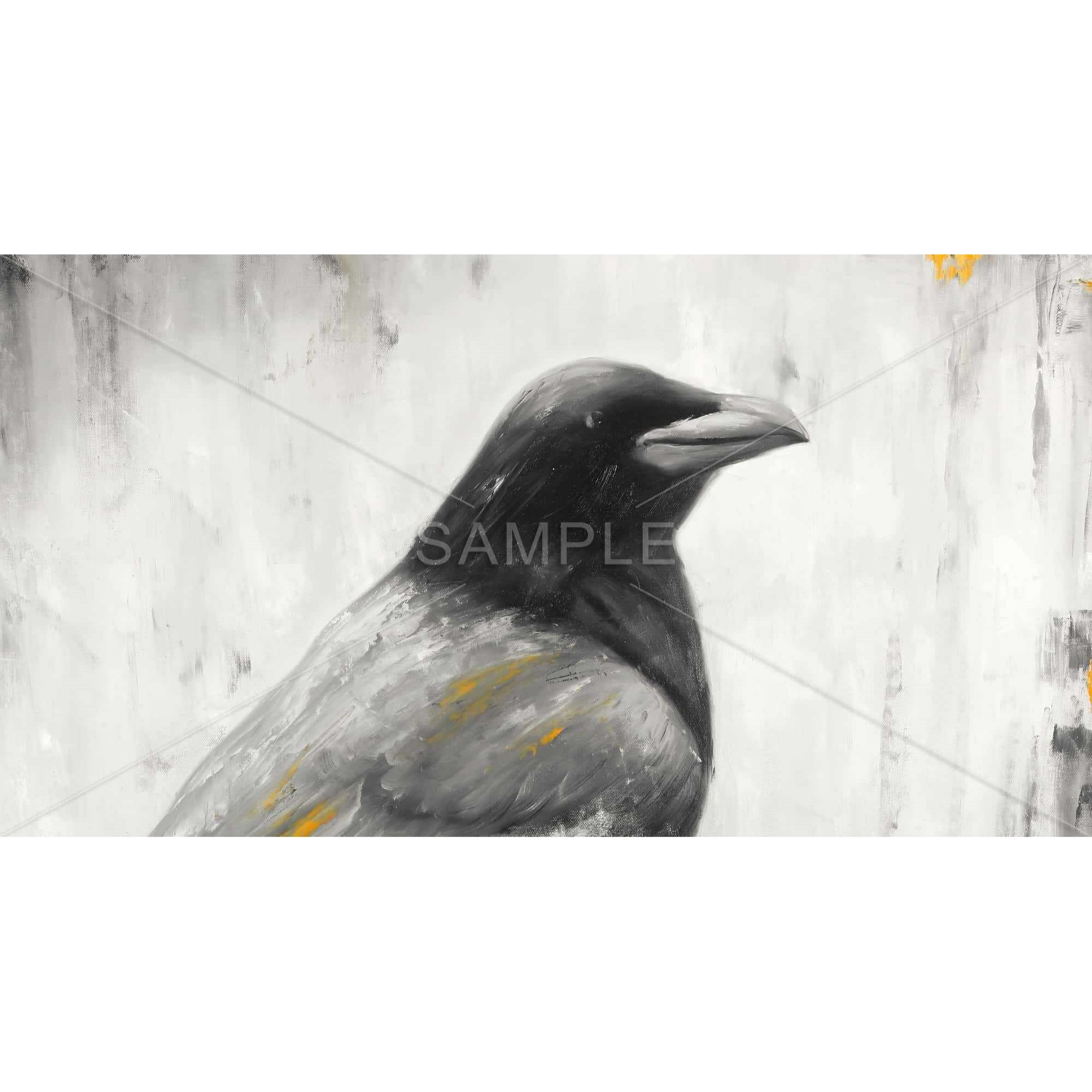 Crow Bird - Framed Print on canvas by Begin Edition