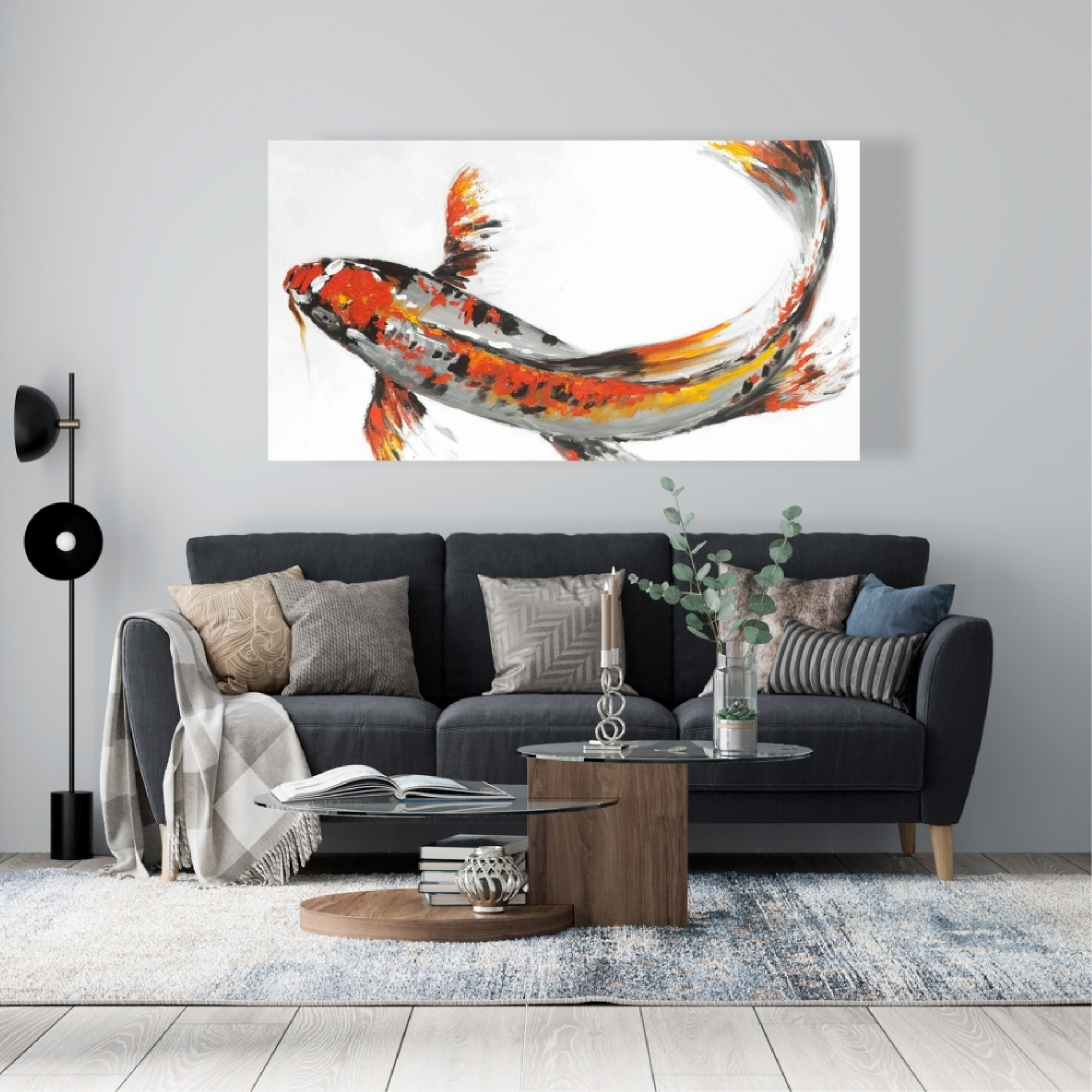 Butterfly Koi Fish - Print on canvas by Begin Edition