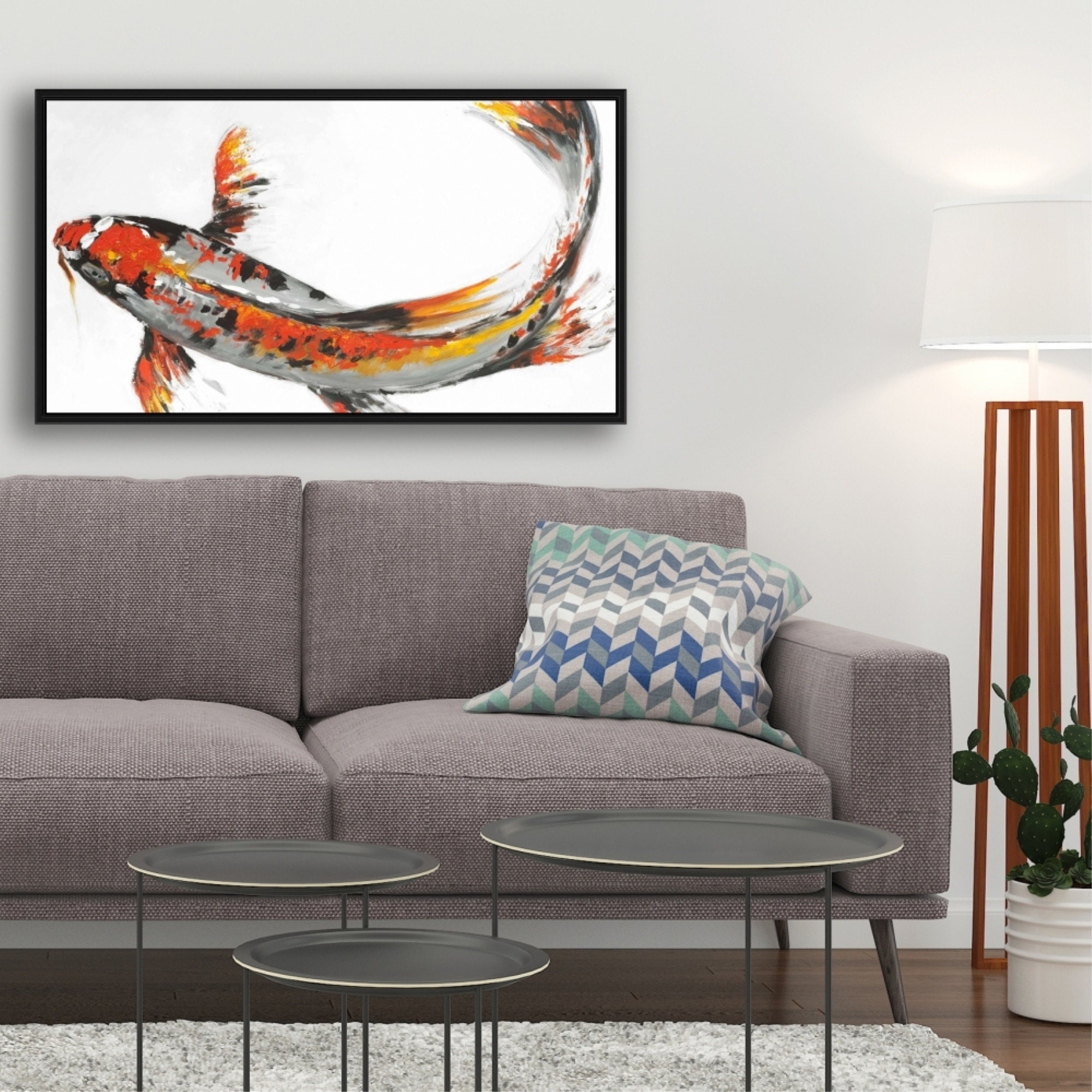 Butterfly Koi Fish - Framed Print on canvas by Begin Edition