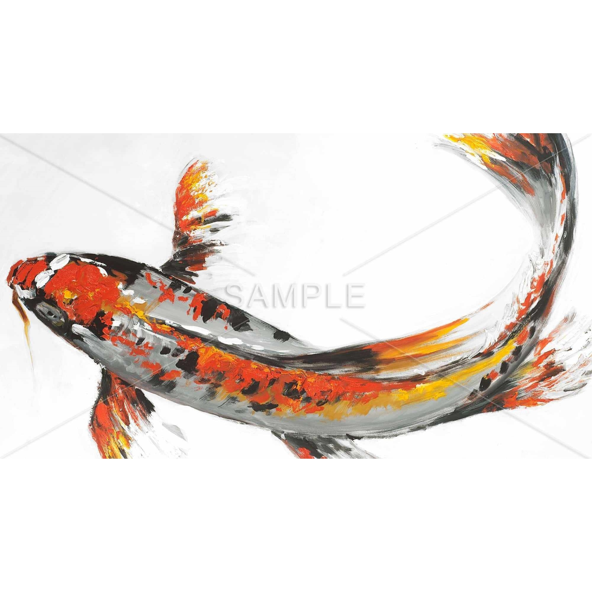 Butterfly Koi Fish - Framed Print on canvas by Begin Edition