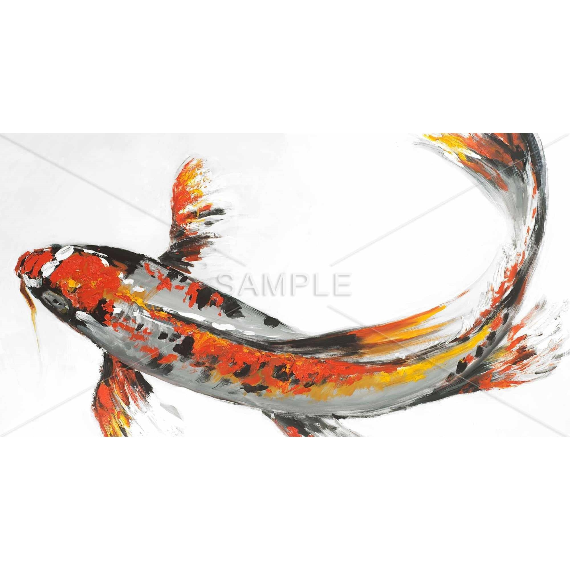 Butterfly Koi Fish - Framed Print on canvas by Begin Edition