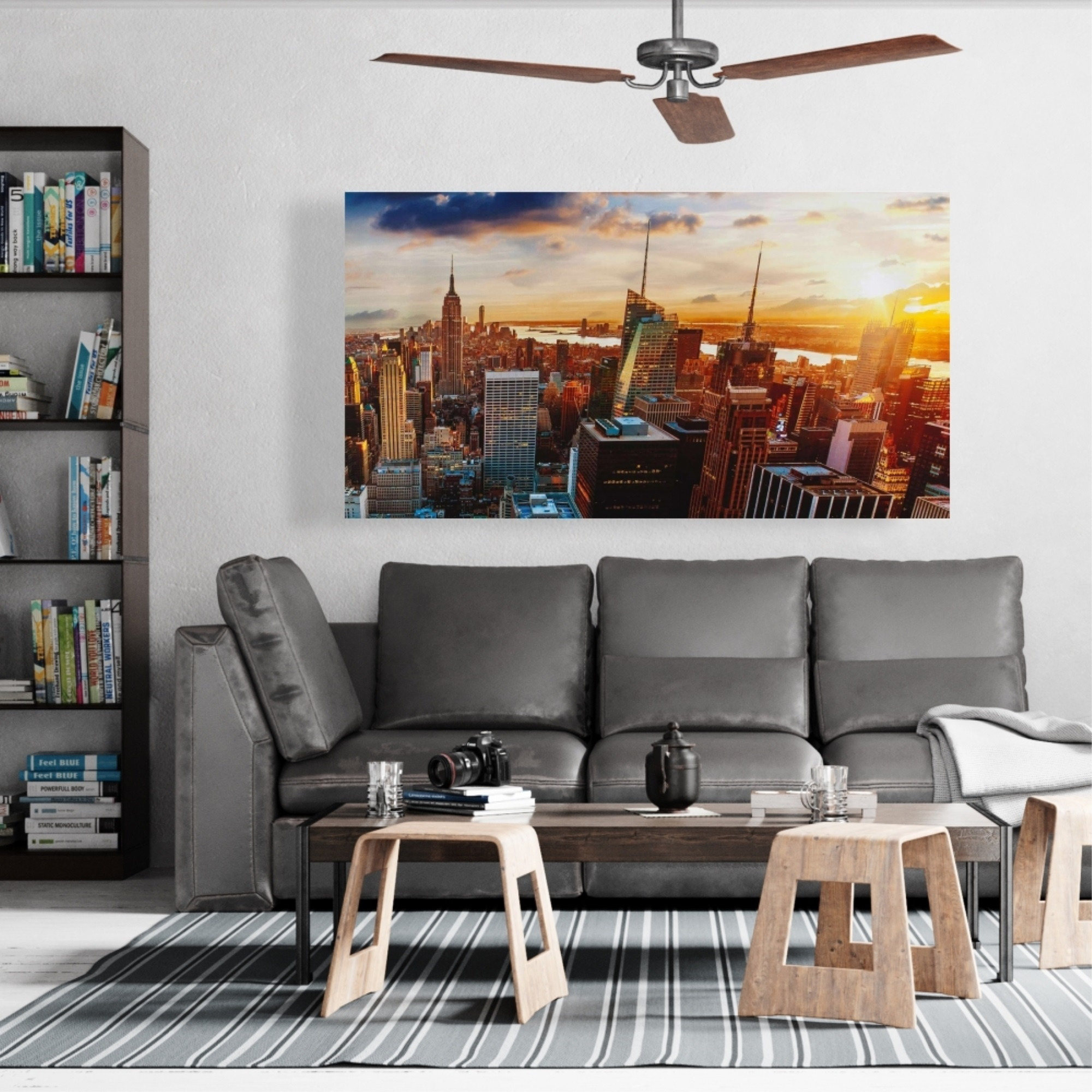 City Of New York By Dawn - Print on canvas by Begin Edition