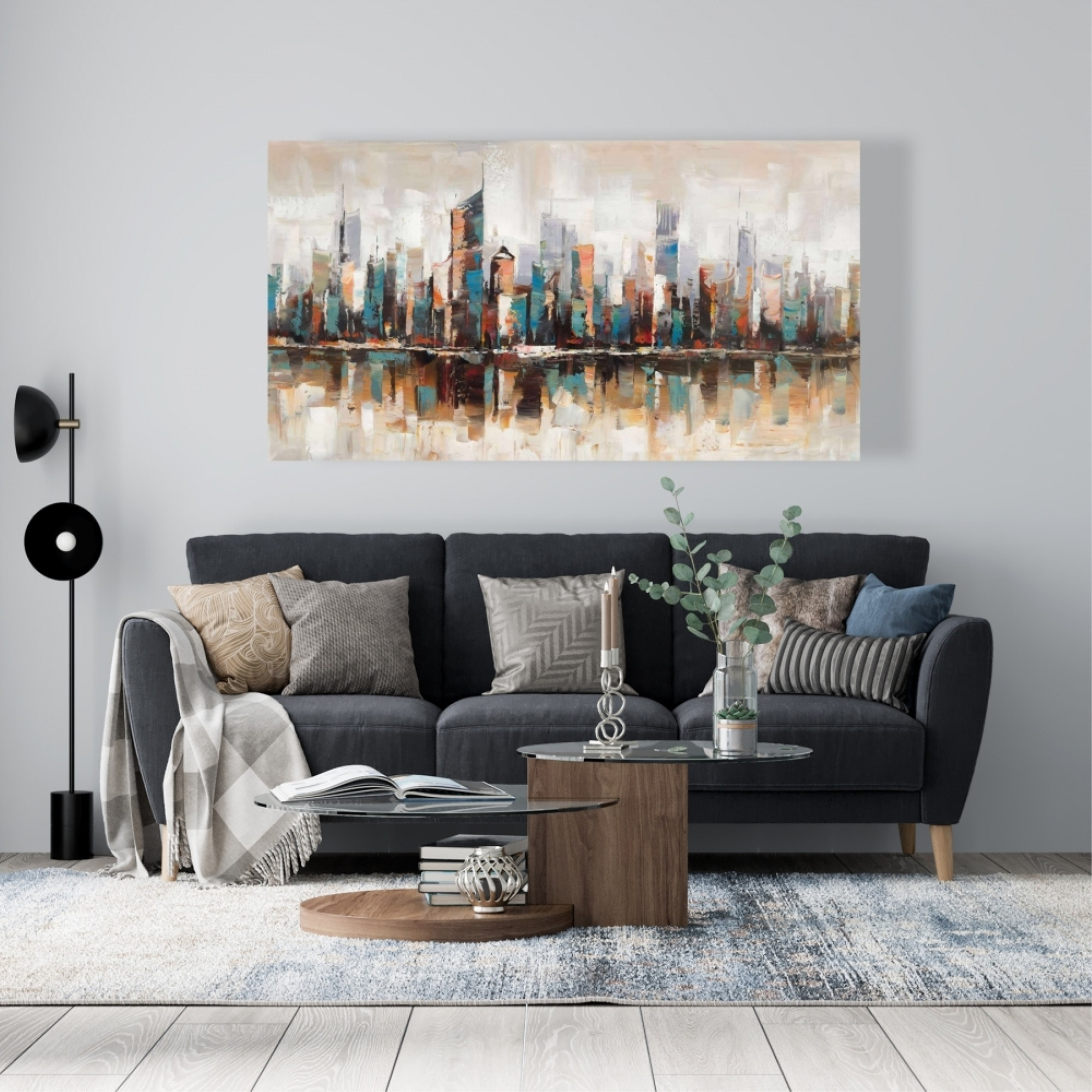 Abstract Buildings With Textures - Print on canvas by Begin Edition