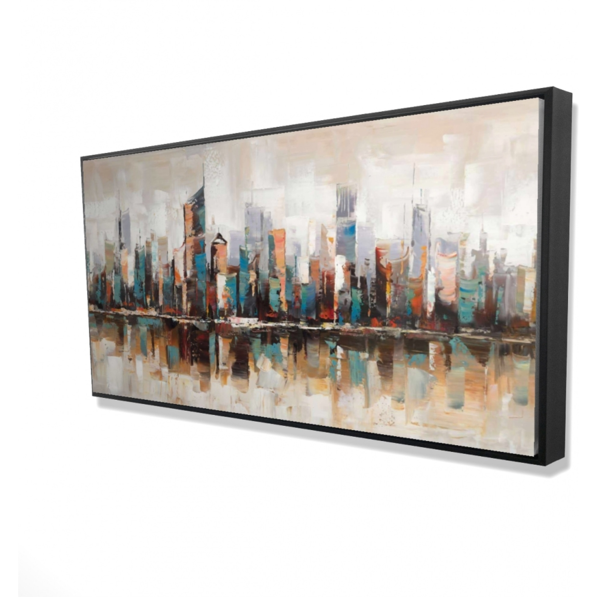 Abstract Buildings With Textures - Framed Print on canvas by Begin Edition