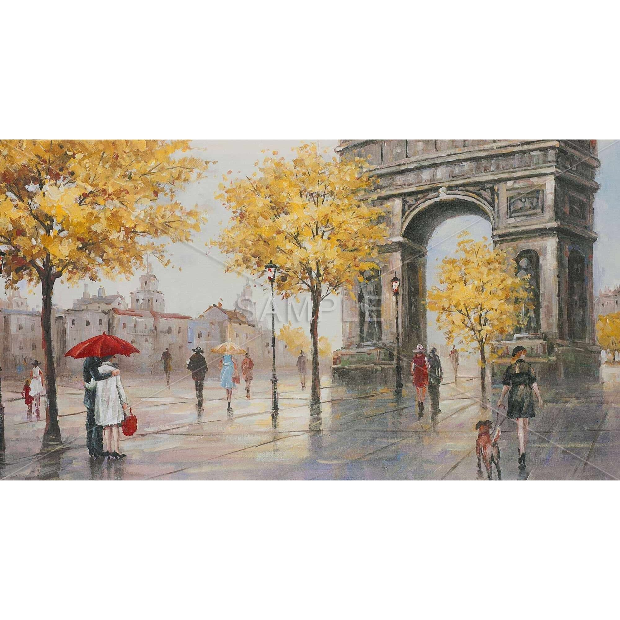 ARC DE TRIOMPHE - Framed Print on canvas by Begin Edition